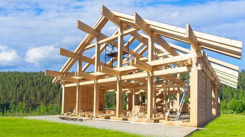 structure porteuse d'une maison en bois