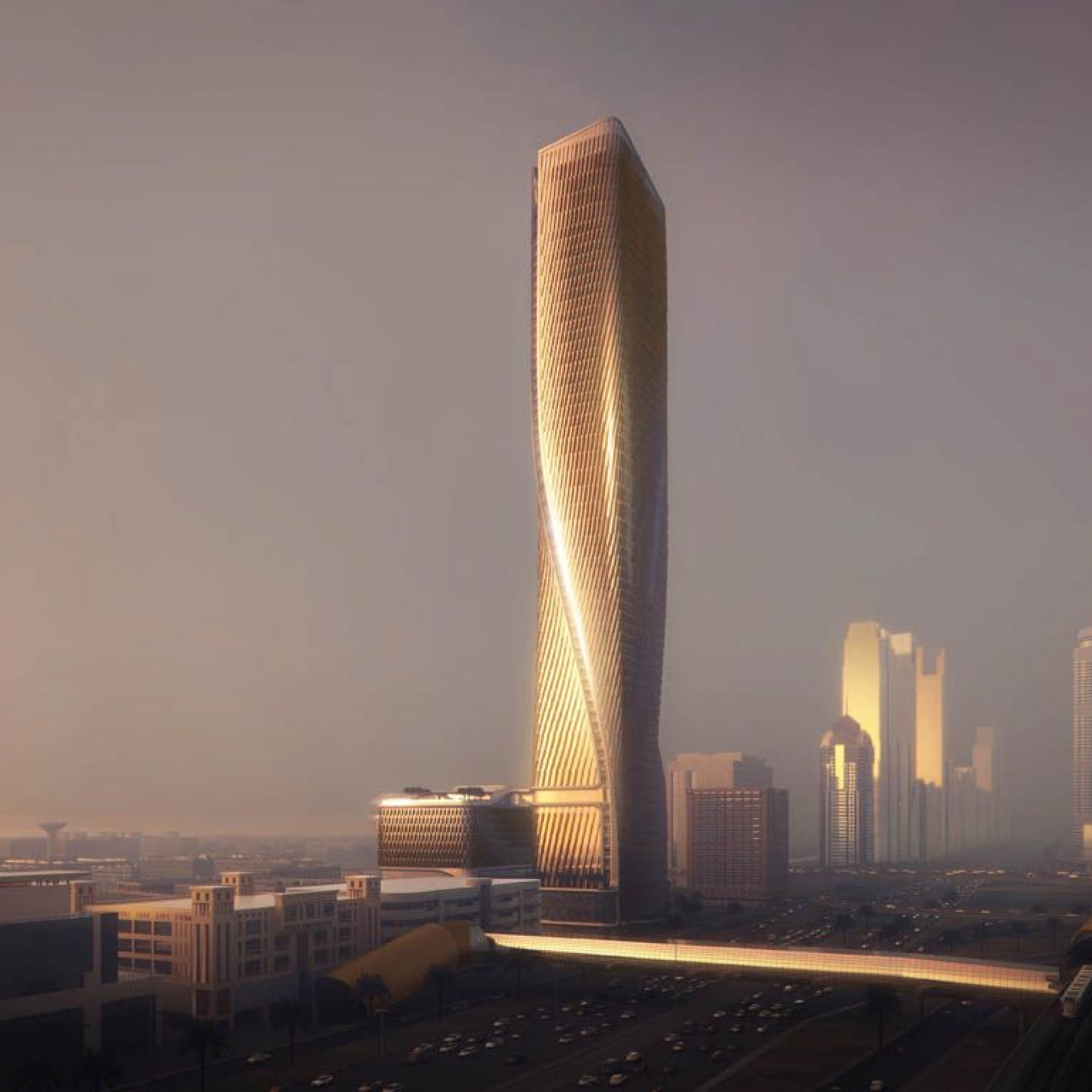 Wasl Tower à Dubai, la plus grande façade céramique du monde