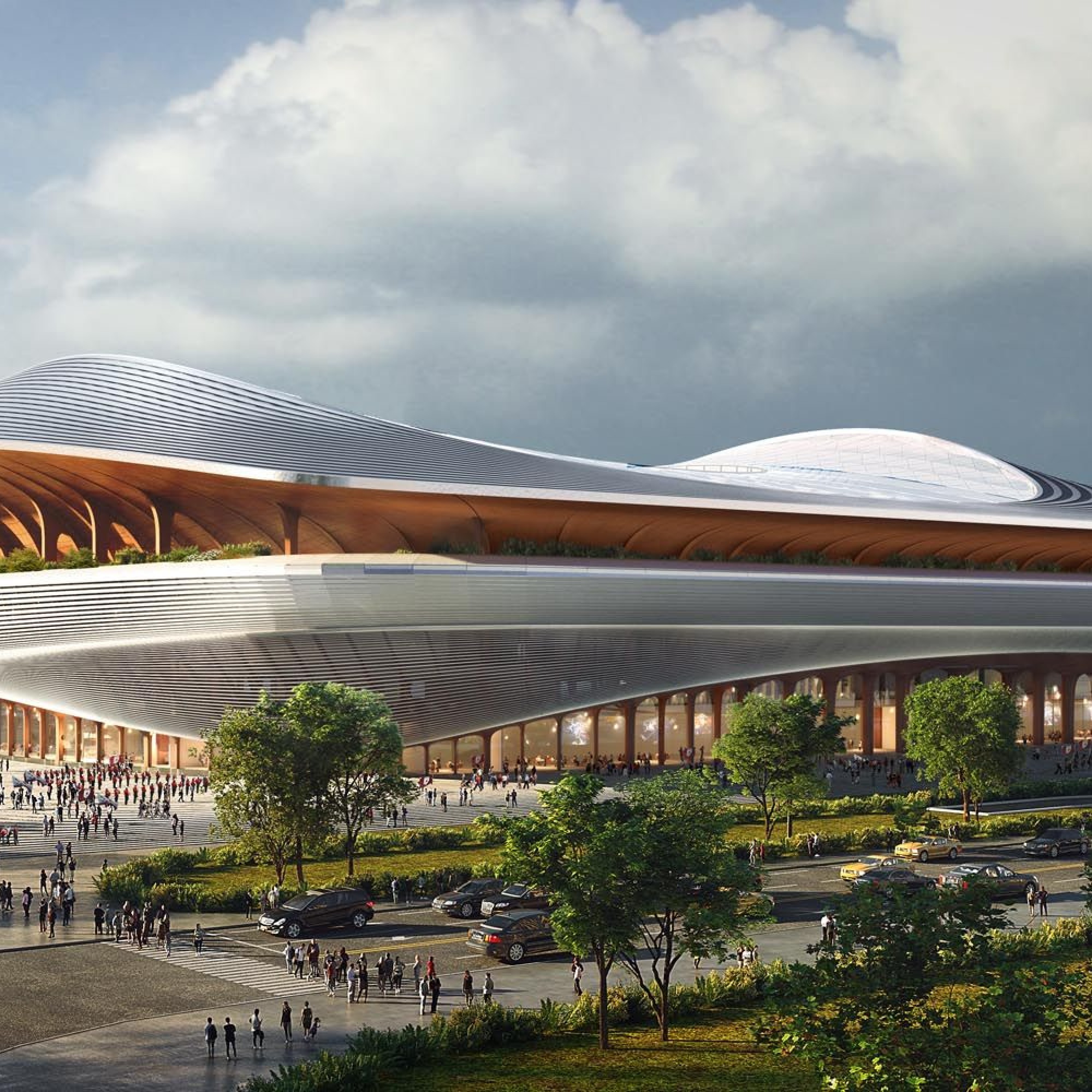 Zaha Hadid Architects a révélé des images du nouveau Stade international de football de Xi'an