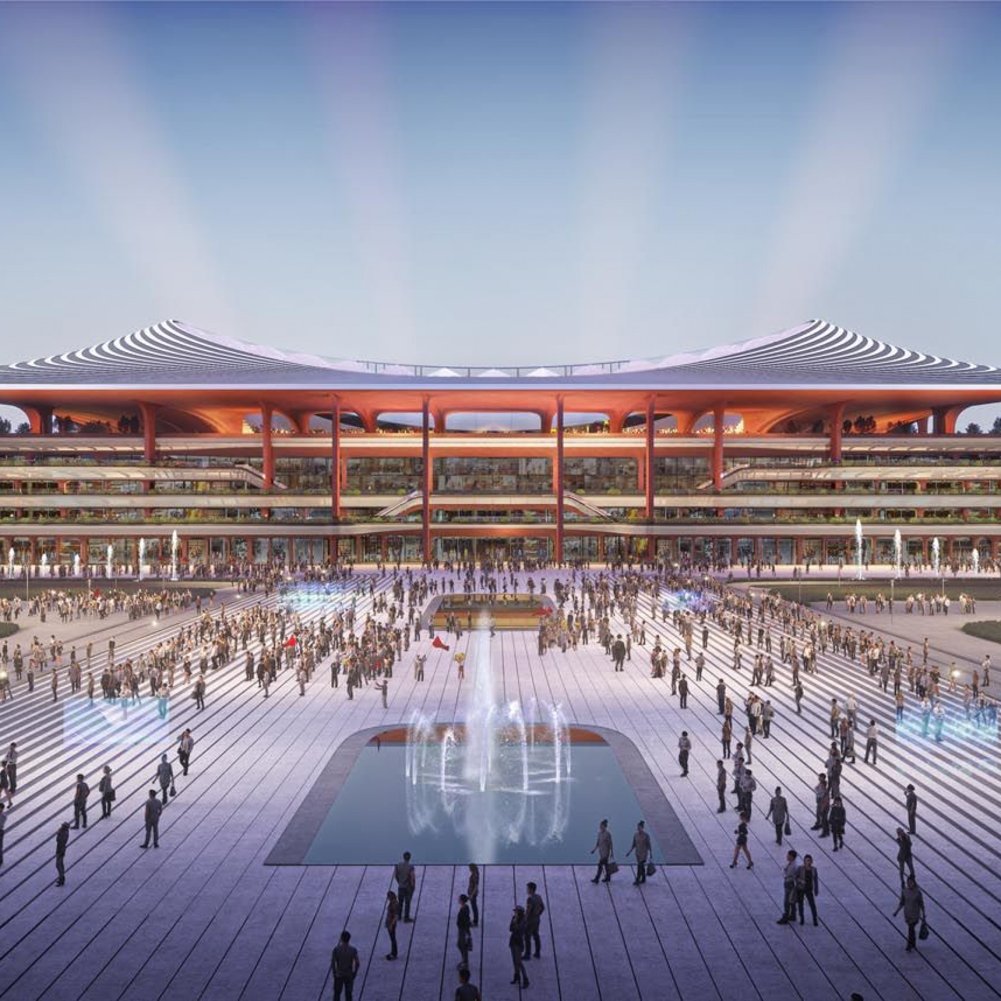 Zaha Hadid Architects a révélé des images du nouveau Stade international de football de Xi'an,