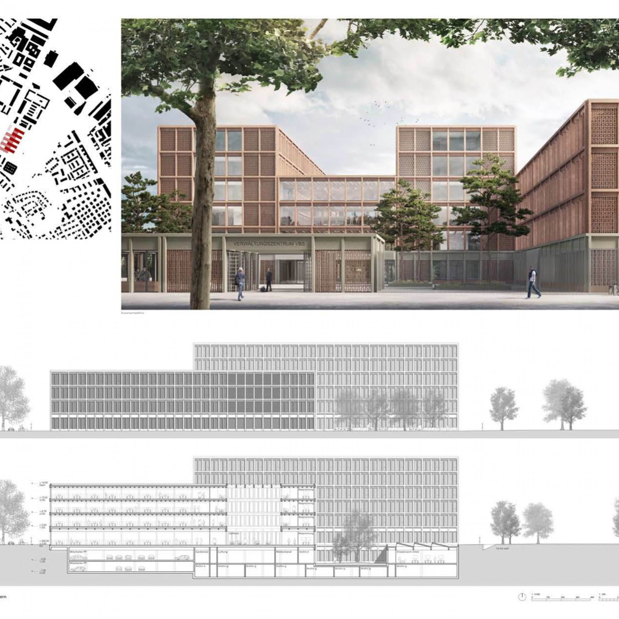 DDPS. Centre administratif armée Berne, Büro B Architekten, Oskar Bider