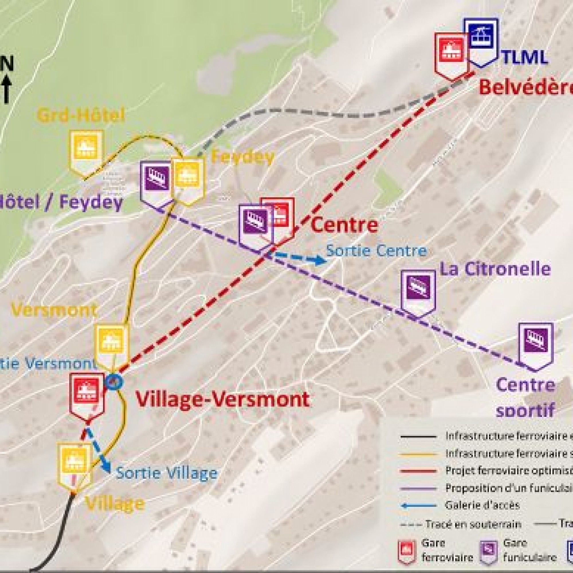 Leysin complètera le tunnel ferrovaire par un funiculaire. 