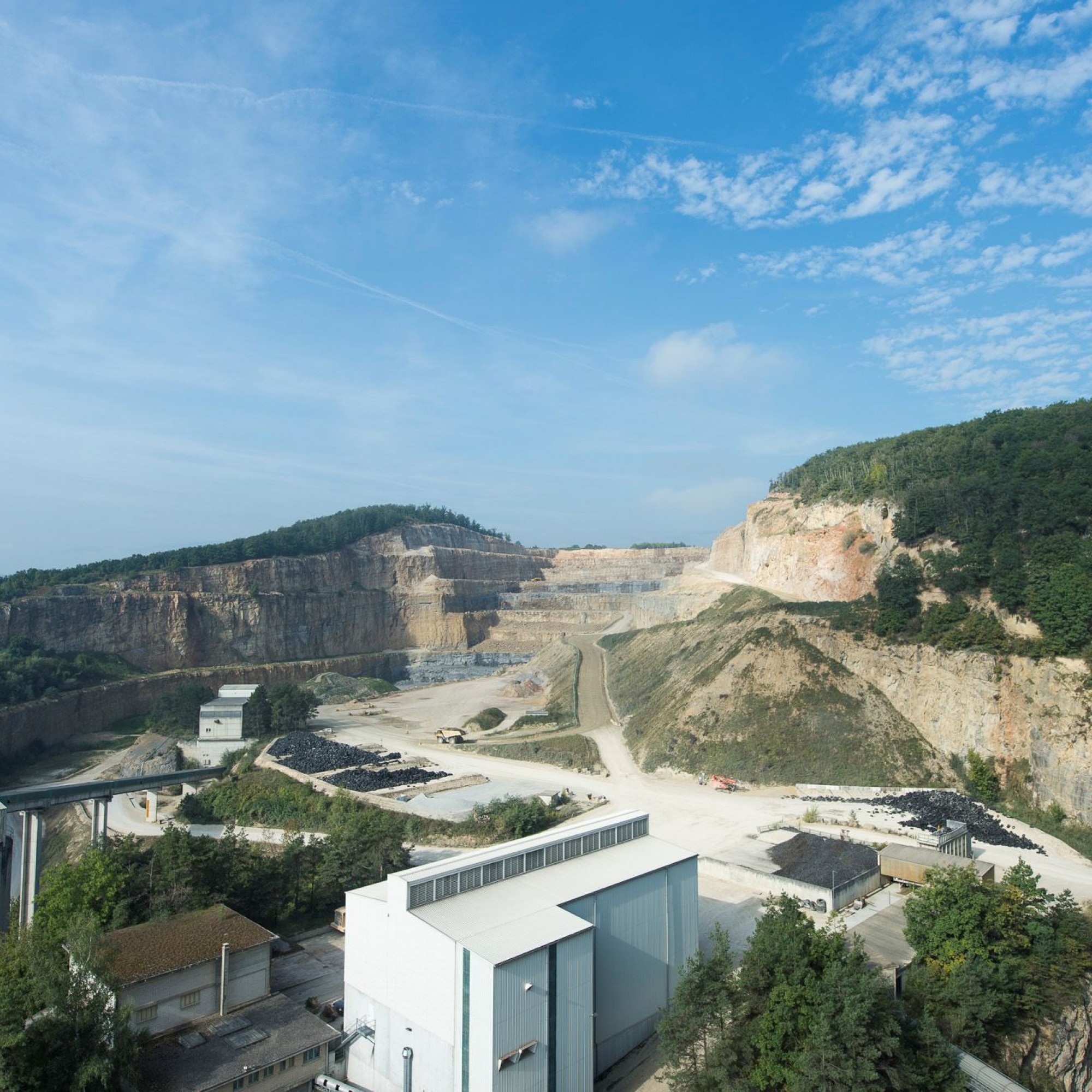 Holcim a des vues sur la colline du Mormont (au fond) pour poursuivre l'exploitation de ciment à Eclépens (VD)