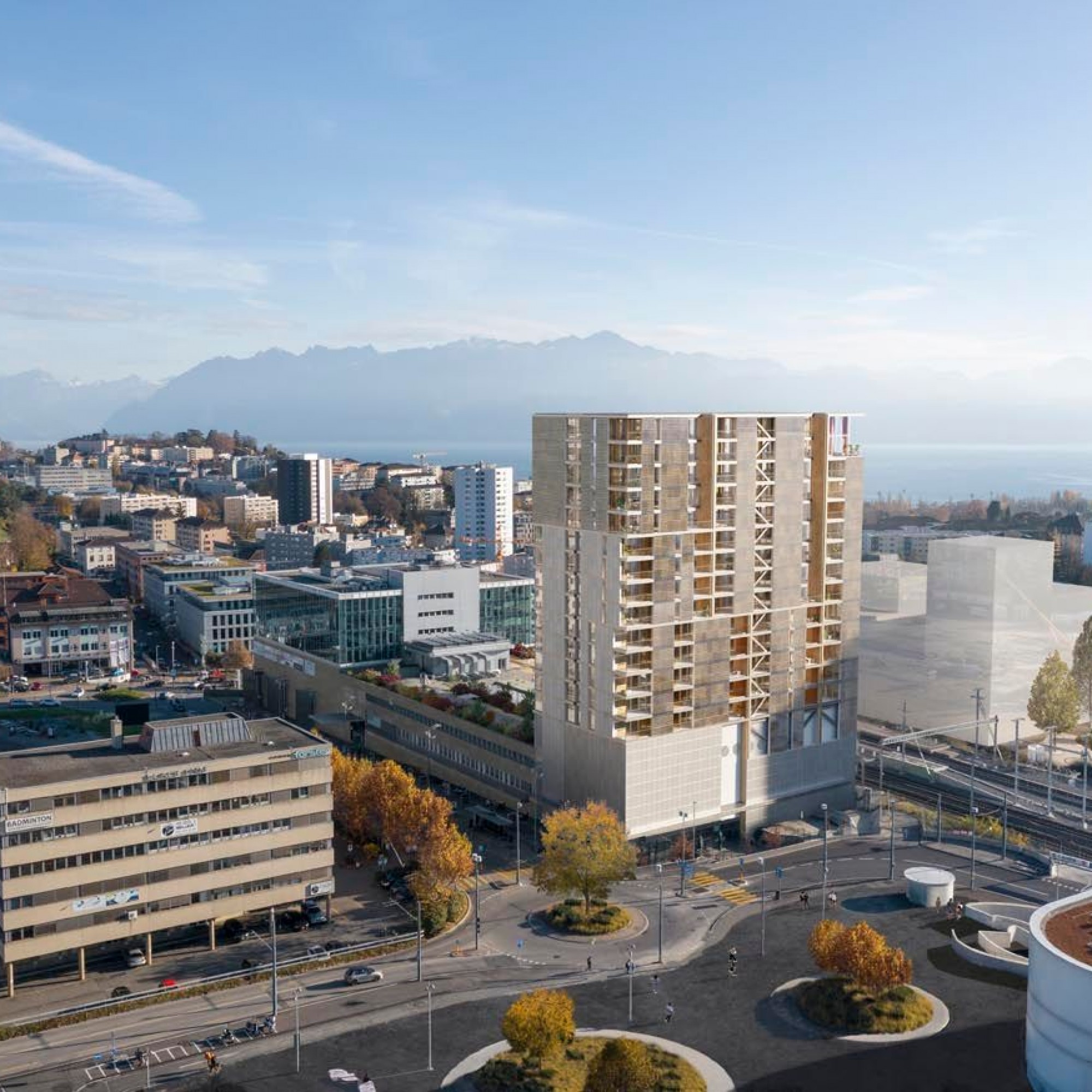 La première tour en structure bois de Suisse romande est mise à l’enquête à Malley 