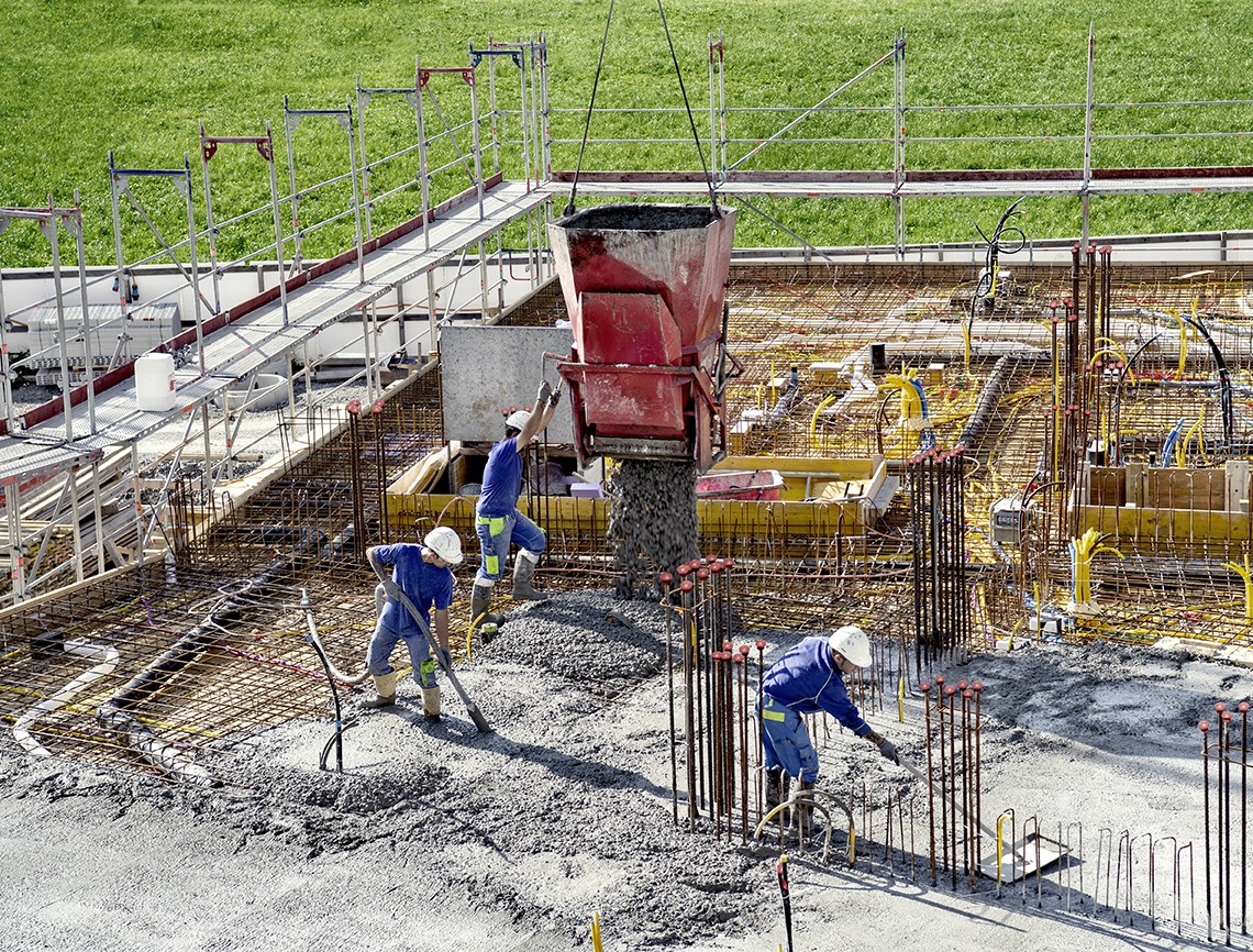 Matériaux construction en Suisse béton