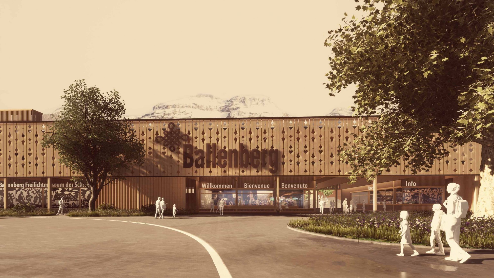 Un nouveau bâtiment compact est à l’étude à l'entrée ouest du musée en plein air de Ballenberg.