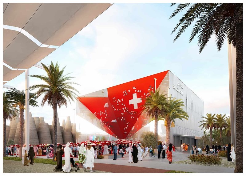 Pavillon suisse à l'Expo Dubai 2020 dénommé "Reflections"