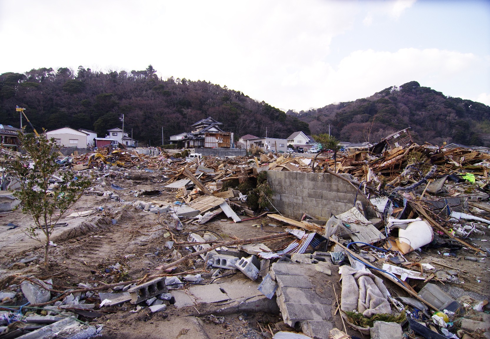 Le tsunami de 2011 avait provoqué une énorme dévastation. Sur la photo: la ville d'Iwaki à Fukushima après la catastrophe.