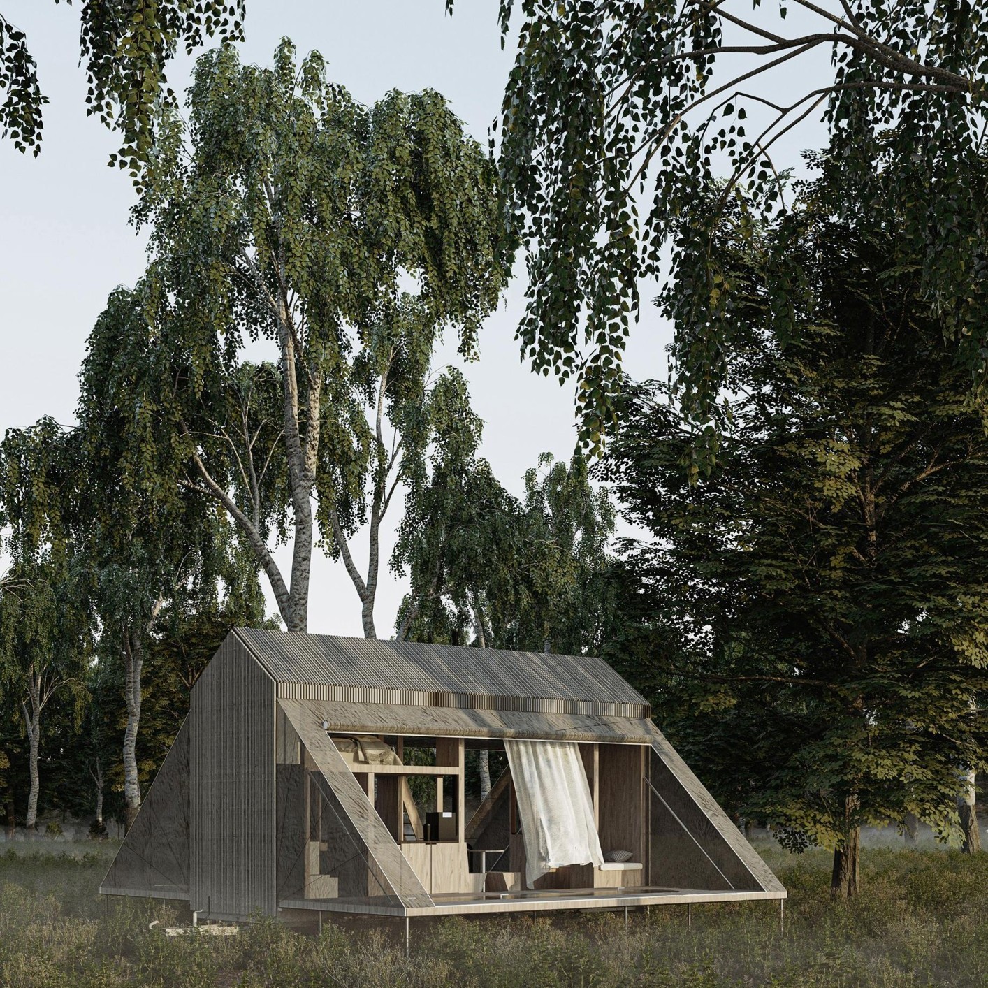 La Tiny house pliable n'est pour l'instant qu'un concept. L'Atelier d'architecture Fasea souhaite toutefois la construire un jour.