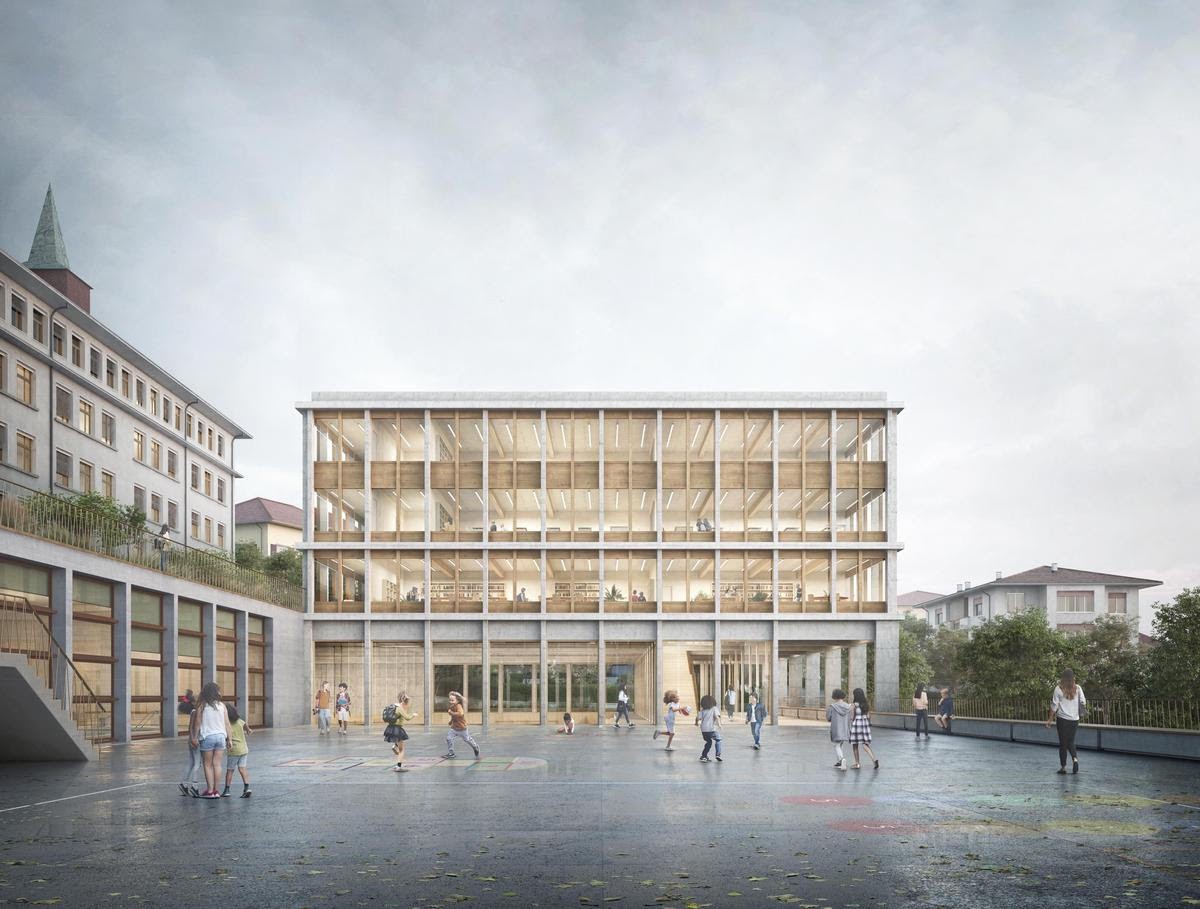 Le projet retenu, celui du bureau Itten & Brechbühl SA à Lausanne avec Boss & Associés Ingénieurs conseils SA à Ecublens, instaure une relation claire entre les constructions existantes et futures