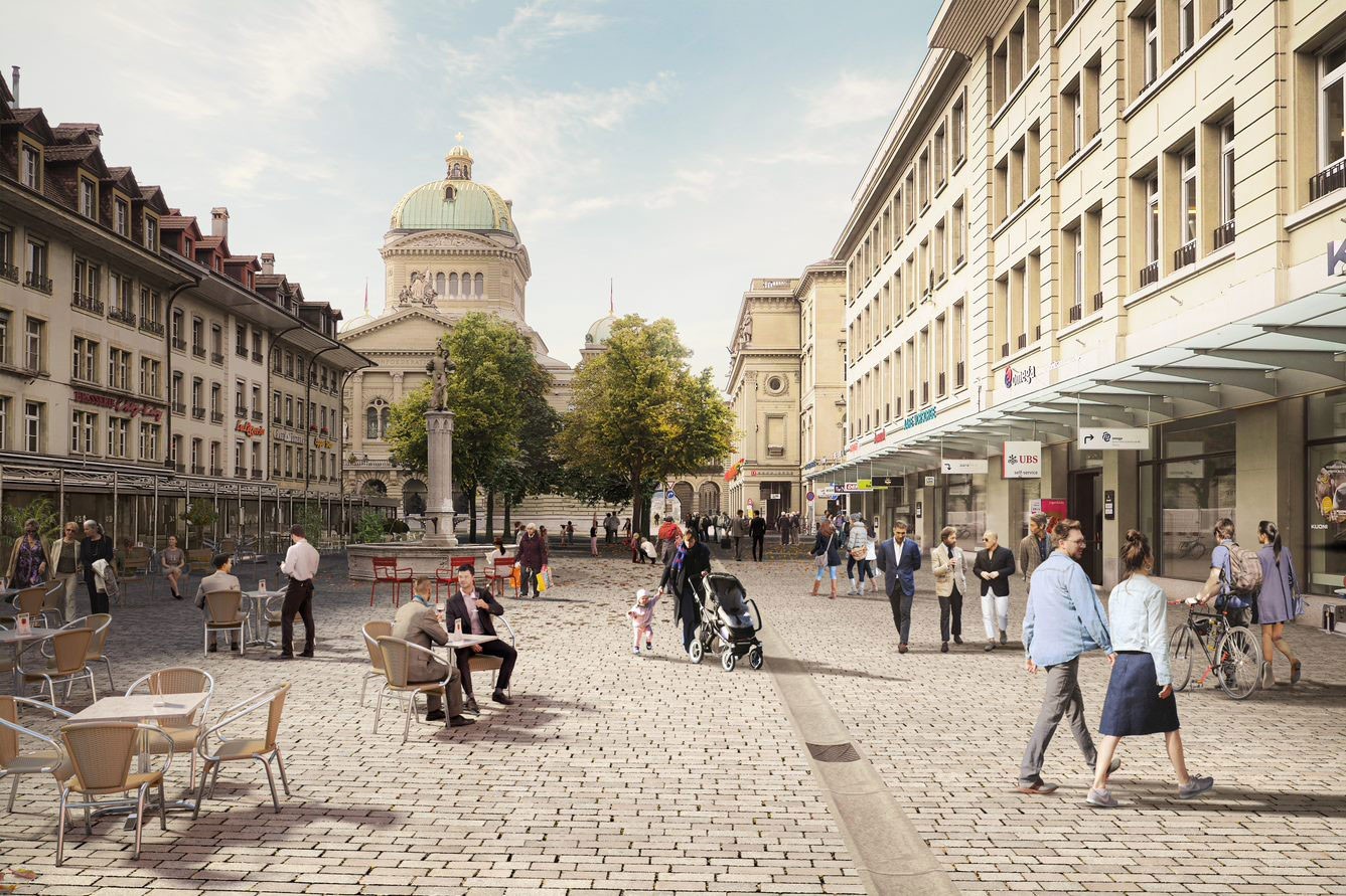 Visualisation: c'est ainsi que se dressera la future Bärenplatz dans la ville de Berne.