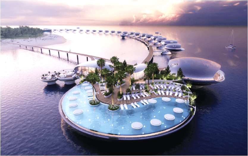 L'hôtel Sheybarah est un complexe luxueux de 73 villas situé sur l'île inhabitée de Sheybarah, à 45 minutes en bateau du continent. Le site abrite un environnement très diversifié avec des mangroves denses, une flore désertique, des plages de dunes de sab
