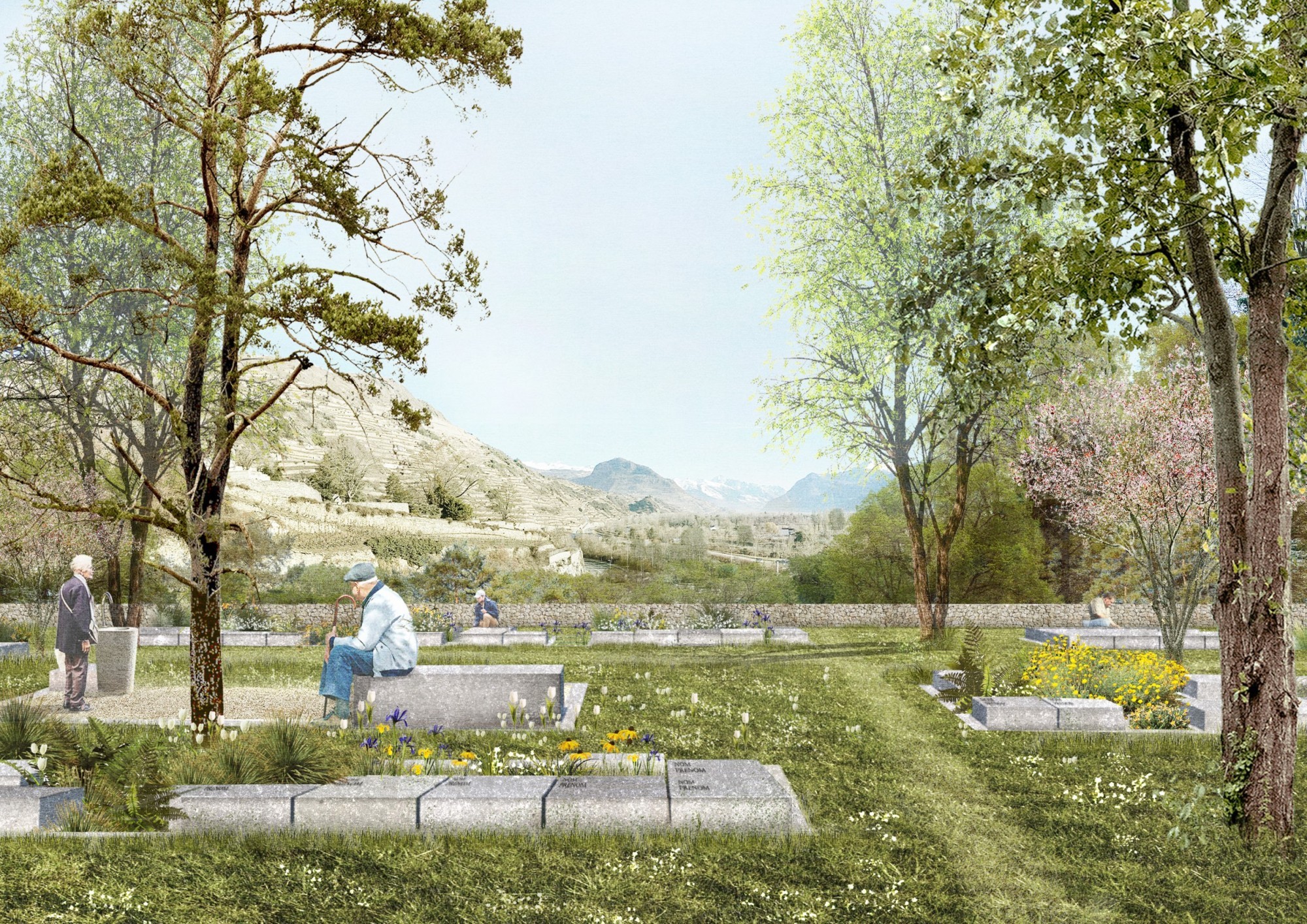 Les travaux d'agrandissement du cimetière de la Platta à Sion débuteront au printemps 2023 pour une mise en exploitation en 2024.