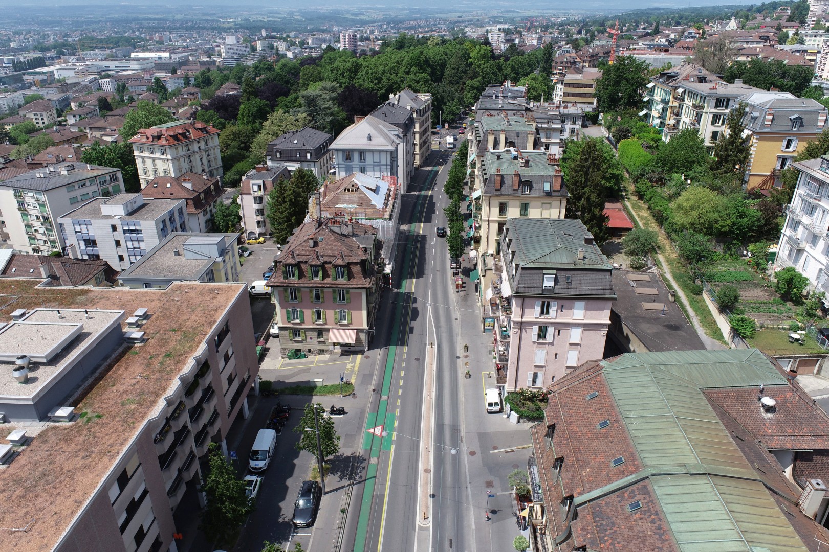 Dans le cadre de la requalification de l'avenue d'Echallens des aménagements cyclables seront créés cet été sur la voie.