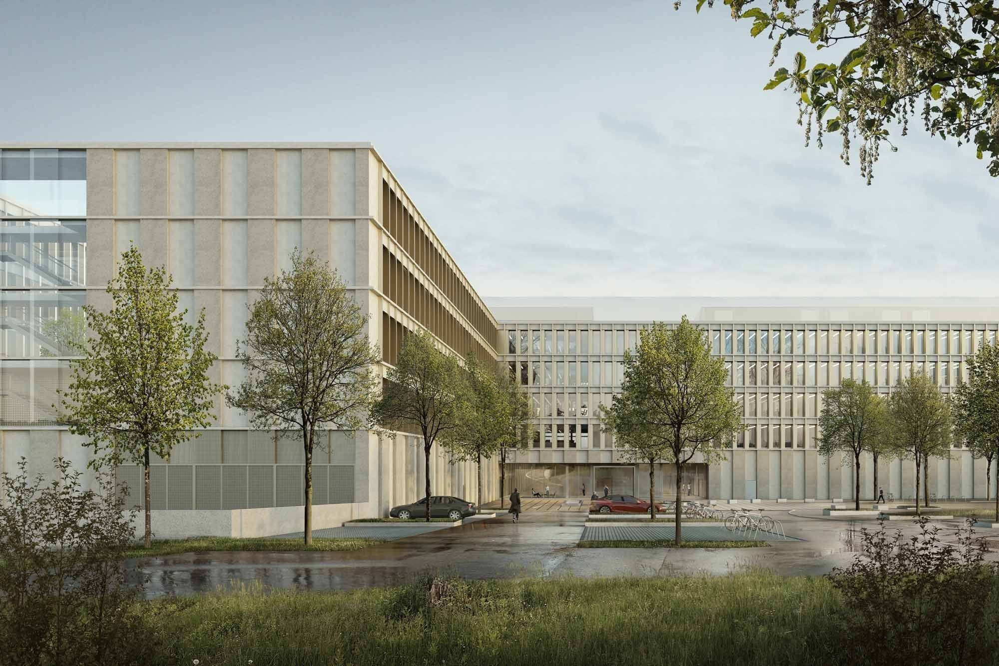 Visualisation: le nouveau centre de police de Niederwangen doit permettre de réunir sous un même toit l'ensemble de l'infrastructure de conduite cantonale.