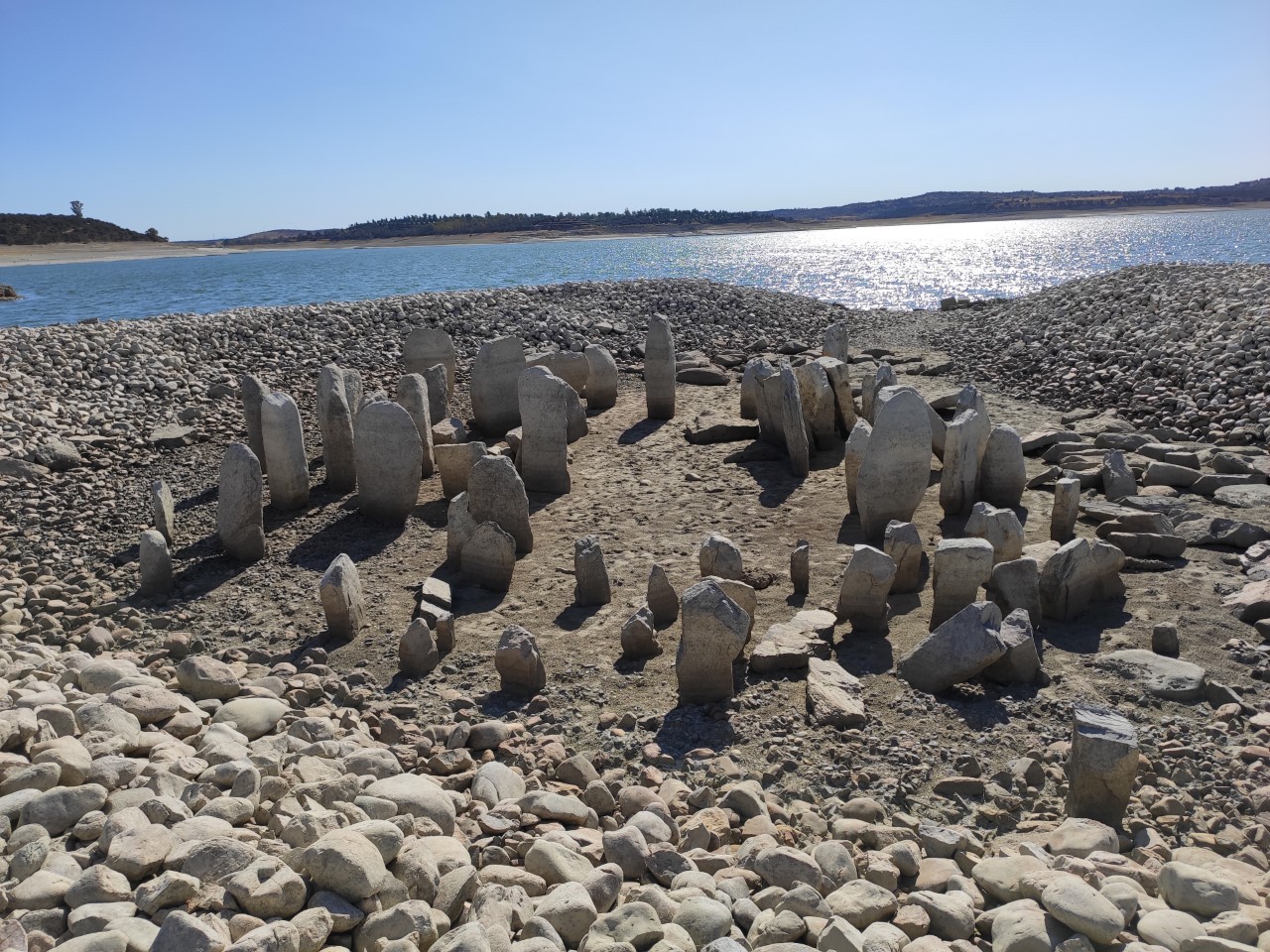 Le «Stonehenge espagnol» a émergé des eaux lors de la décrue du barrage à quatre reprise, ici en 2019.