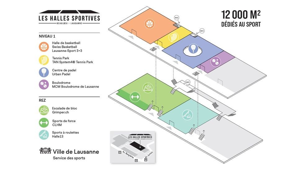 Idéalement situées au cœur de la Capitale olympique et réparties sur près de 12'000 m2 de surface, les Halles sportives de Beaulieu offrent un vaste choix d’activités physiques et sportives pour toute la population proposées par différents acteurs du spor