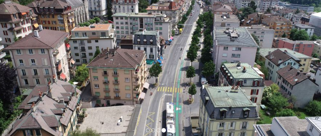 L’avenue d’Echallens et ses 1,5 km une fois requalifiée consistera en 3000 m de piste cyclable, 3 nouvelles places de quartier et plus de 150 arbres plantés.