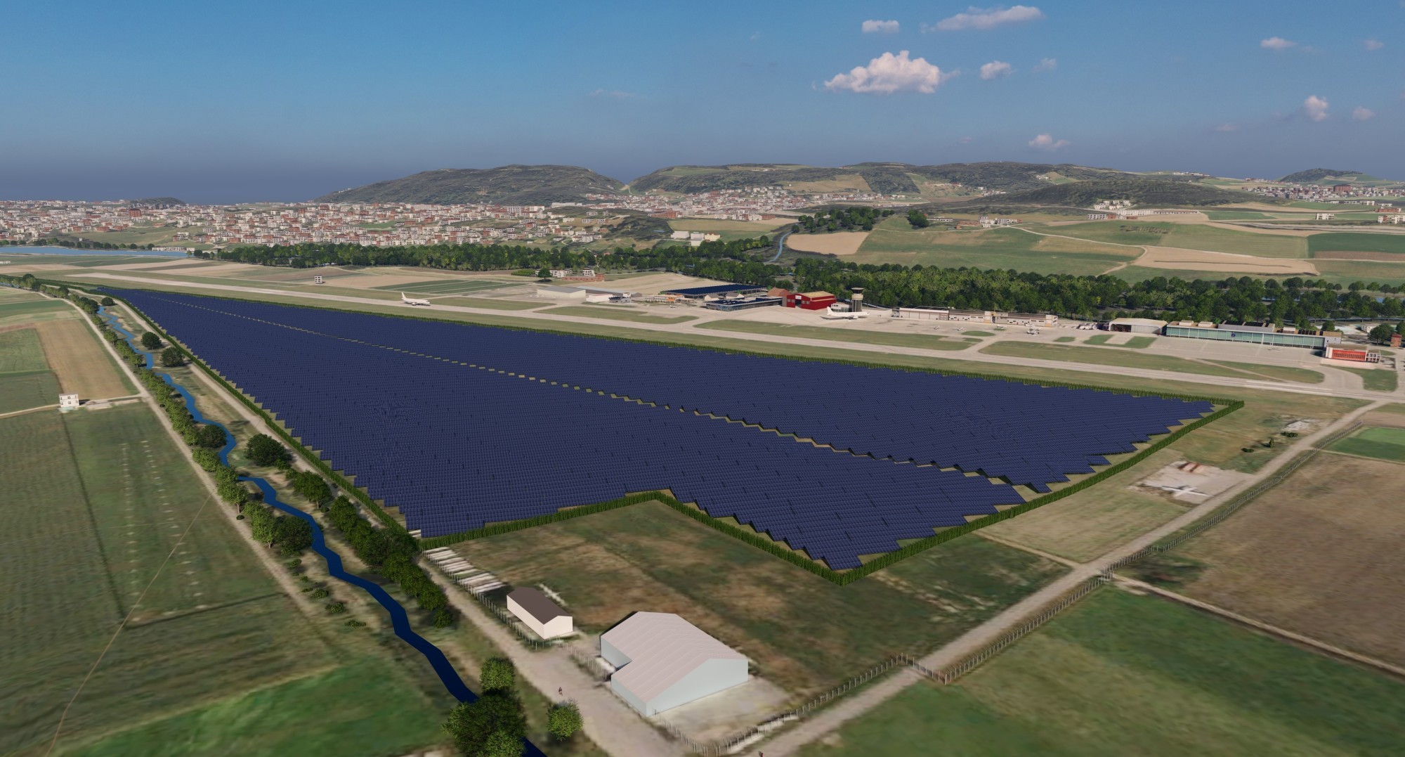 Avec une production annuelle d'électricité d’environ 35 GWh, dont une proportion hivernale supérieure à 10 GWh, le plus grand parc solaire de Suisse apportera une contribution à la sécurité d’approvisionnement du pays