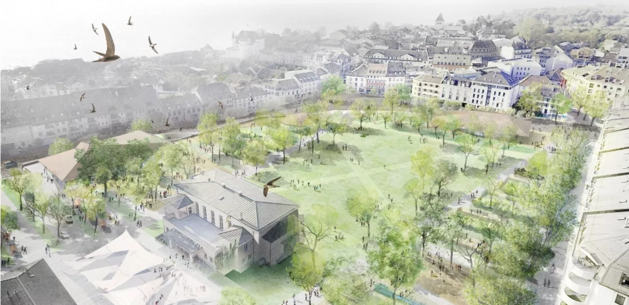 La transformation de la place Perdtemps est un projet emblématique de la Ville de Nyon. Les travaux sont prévus dès 2026.