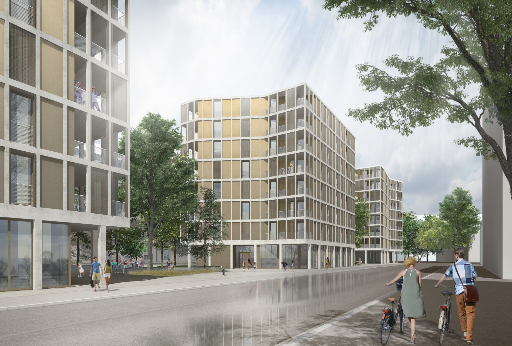 Trio logements et activités commerciales à la rue des Maraichers, Genève