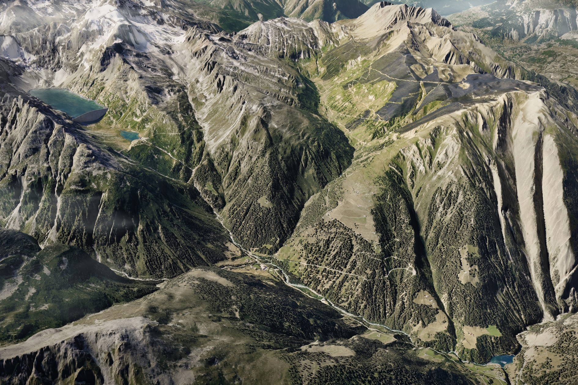 L'étude de faisabilité a également pris en compte les risques naturels tels que les éventuelles laves torrentielles et avalanches.