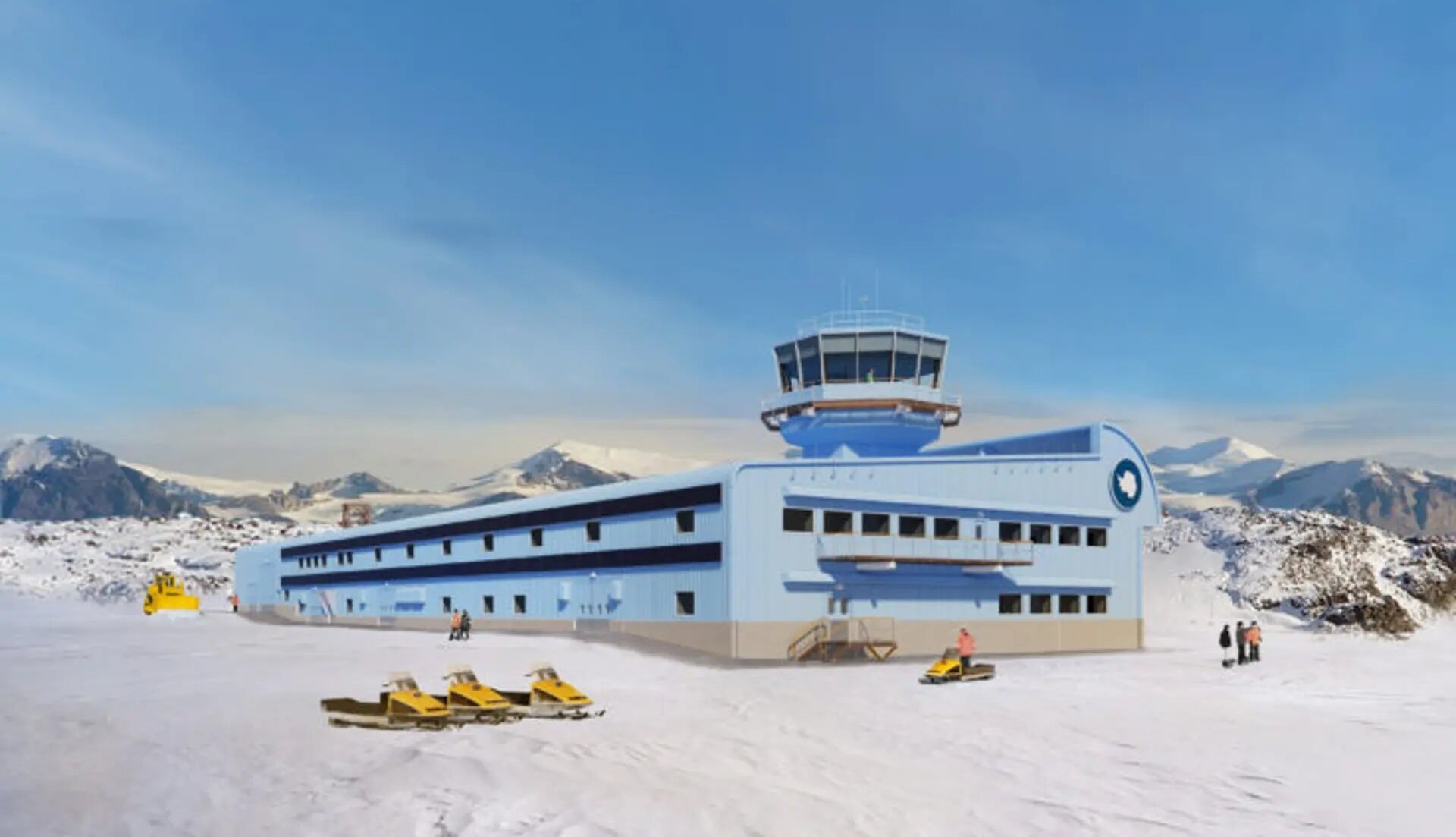 Visualisation: voici à quoi ressemblera un jour le nouveau bâtiment de la station de recherche «Rothera» en Antarctique.