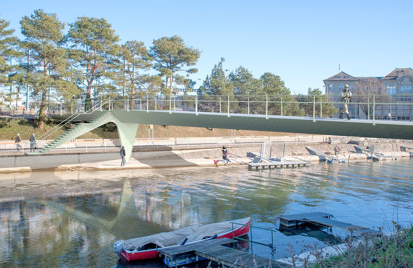 En hommage à la première grève féministe de l’histoire suisse en 1907, la Municipalité d'Yverdon-les-Bains  a décidé de nommer la nouvelle infrastructure «Passerelle des Cigarières».