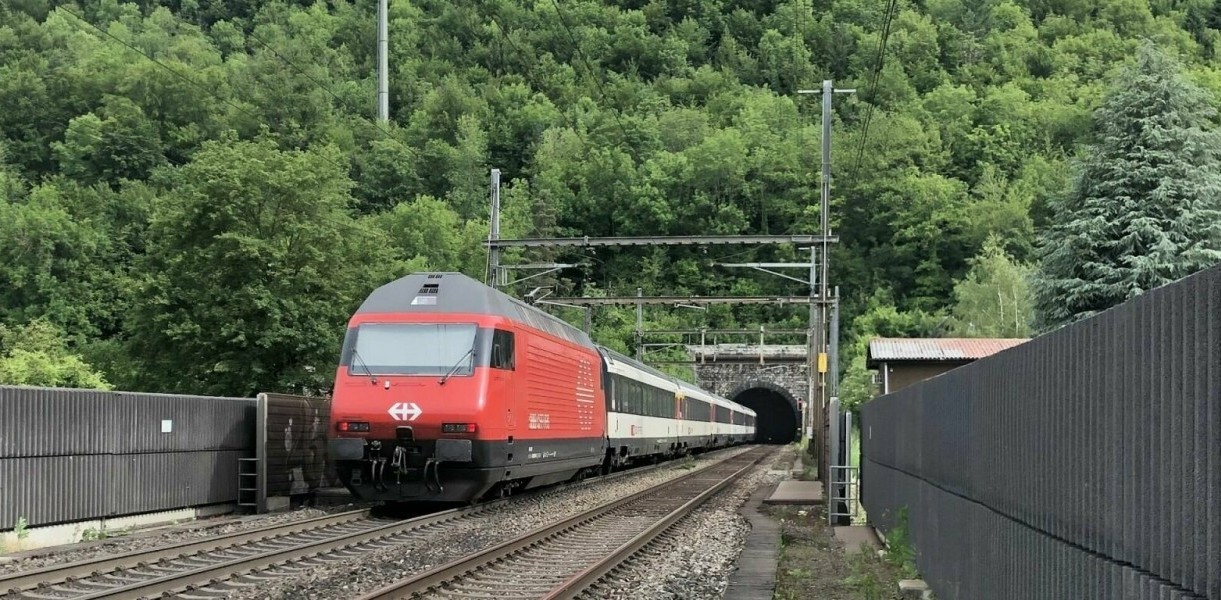 Portail sud du tunnel de base du Hauenstein entre Tecknau (BL) et Trimbach (SO).