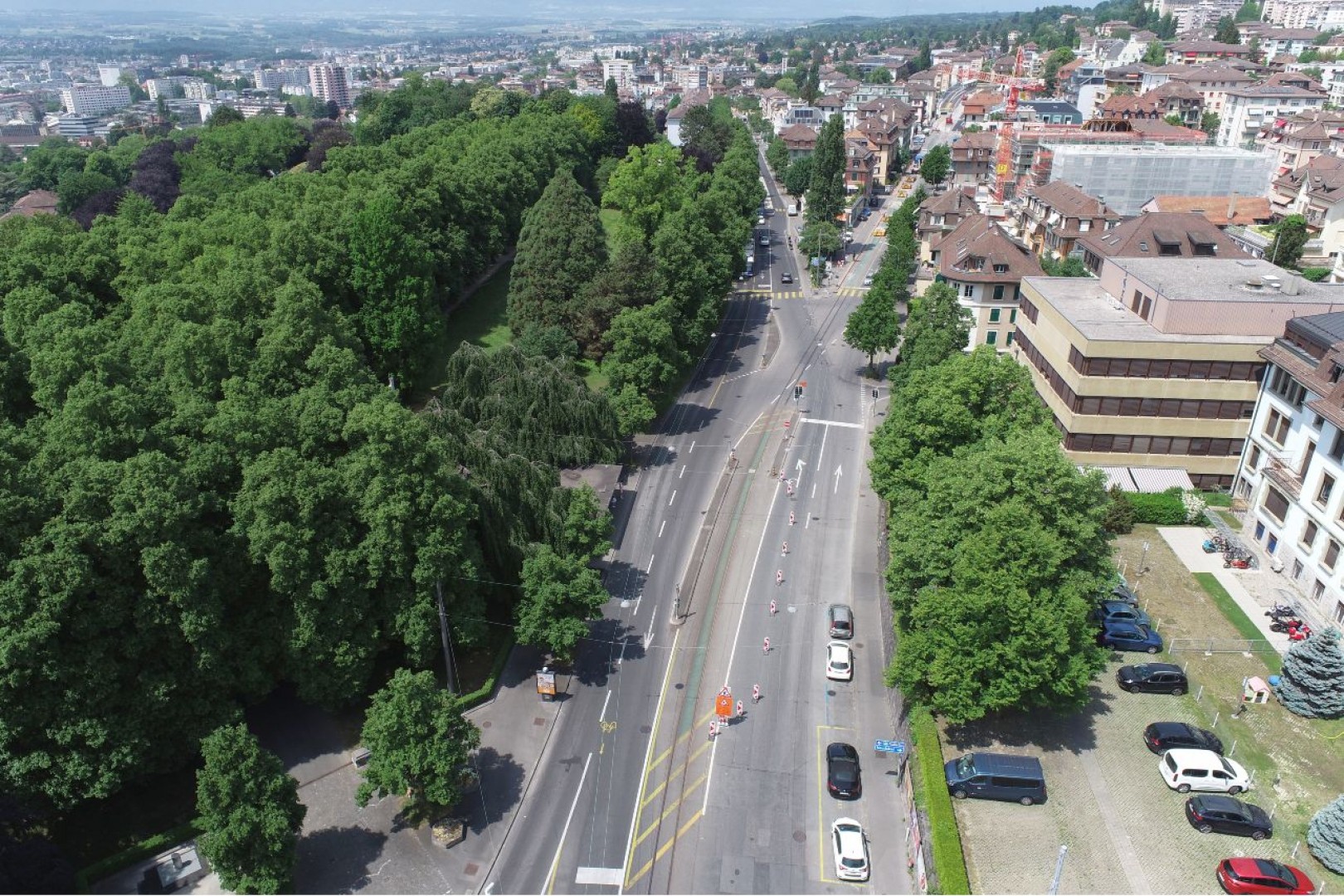 L’avenue d’Echallens et ses 1,5 km une fois requalifiée consistera en 3'000 m de piste cyclable, 3 nouvelles places de quartier et plus de 150 arbres plantés.