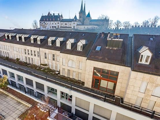 Près de 90 appartements avec encadrement sont proposés à la location à City Centre dans le centre-ville de Neuchâtel.