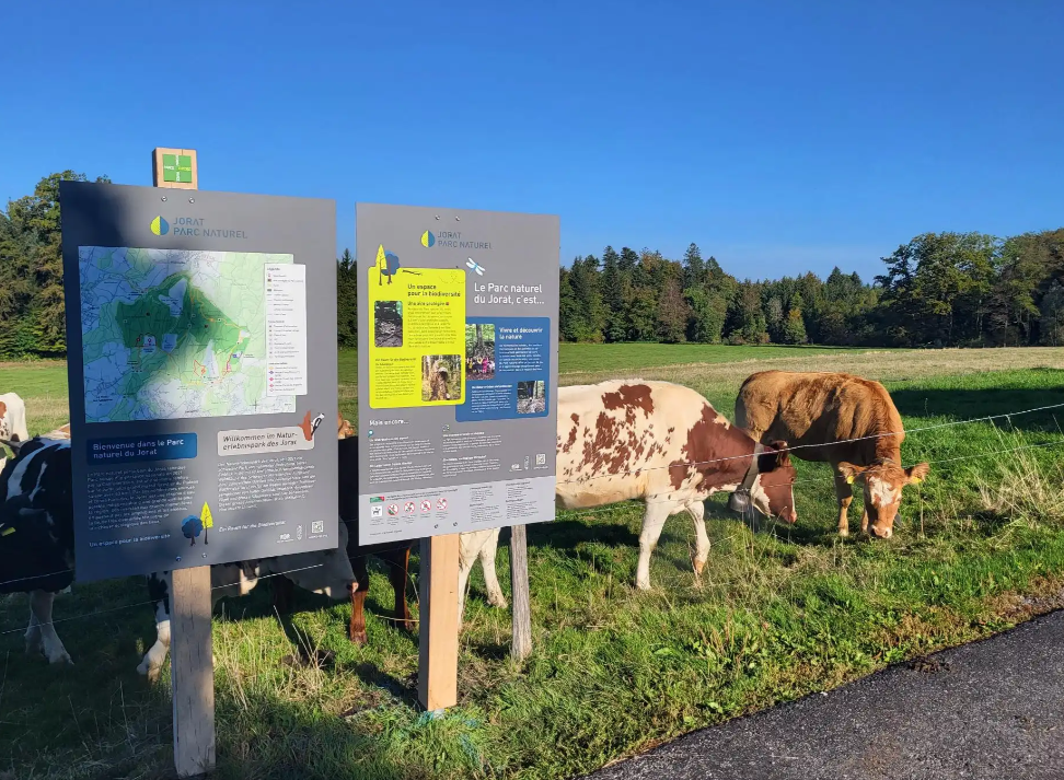 La signalétique du Parc naturel du Jorat est un outil essentiel pour la préservation de la biodiversité.