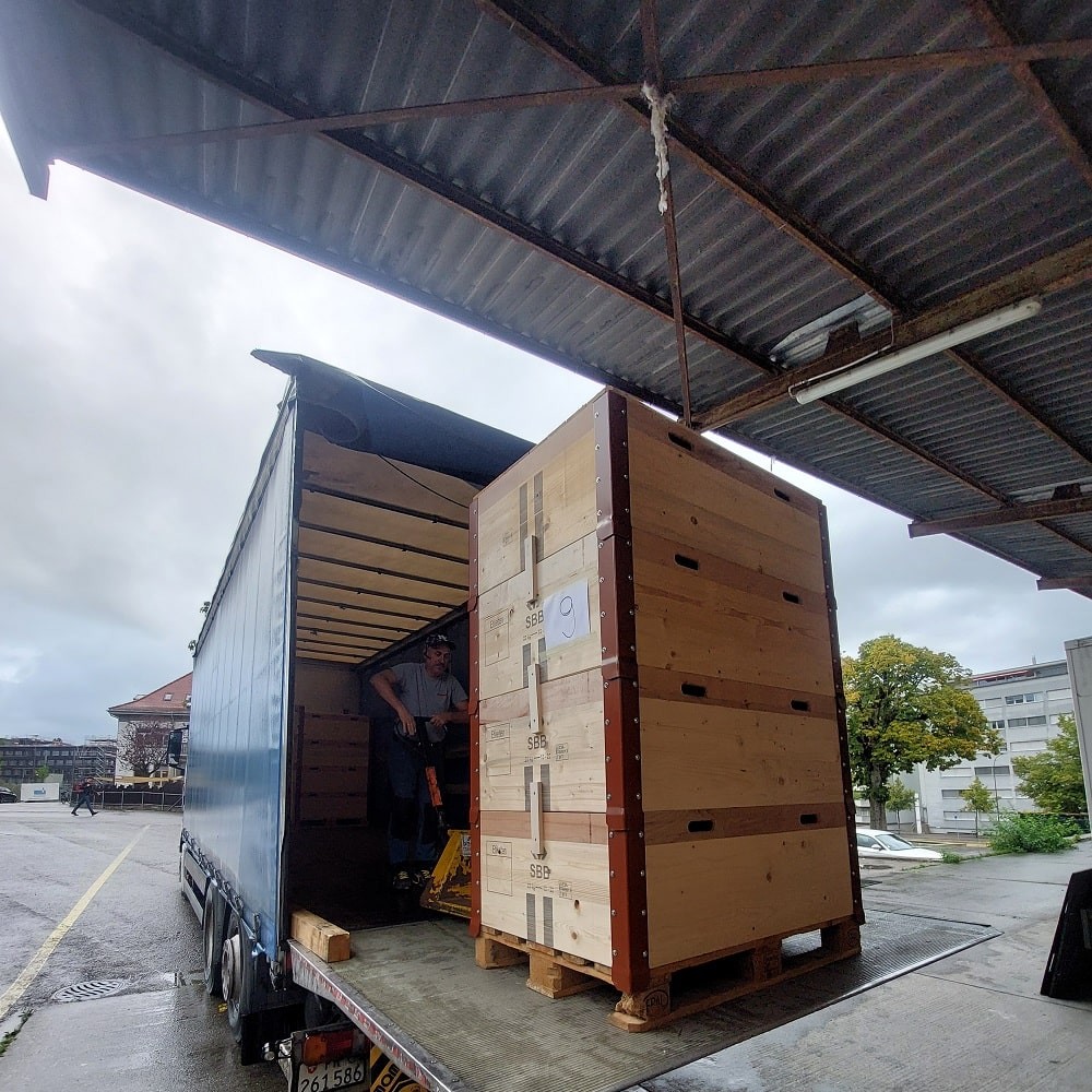 Fin du déménagement des collections du musée d'histoire naturelle de Fribourg et début du chantier.