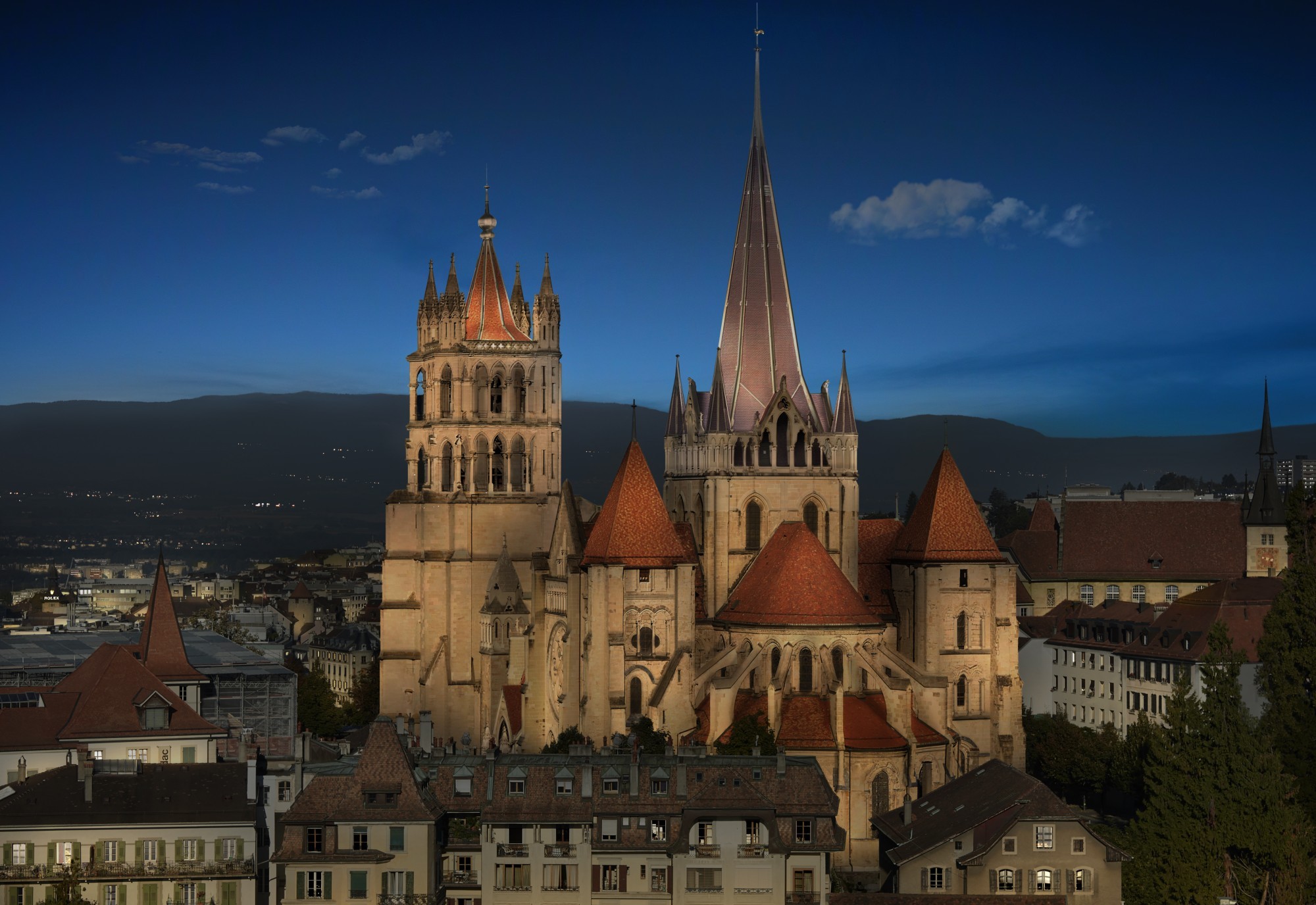 Eclairage cathédrale Lausanne 1