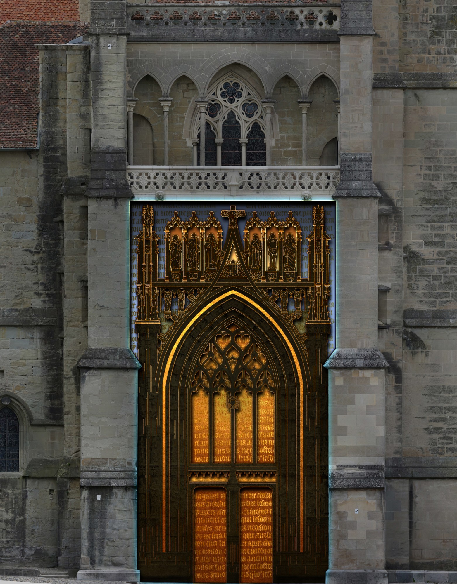 Eclairage cathédrale Lausanne 3