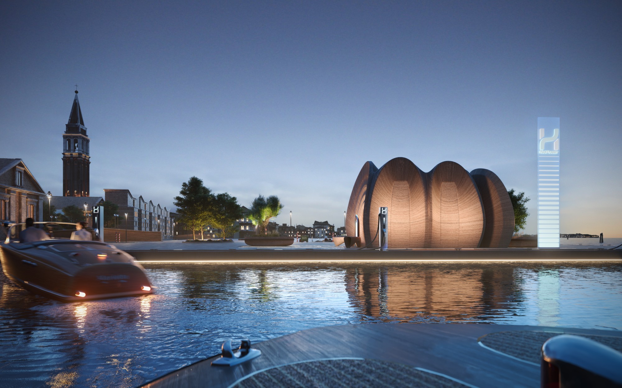 Zaha Hadid Architects propose du travail sur mesure pour chaque station de ravitaillement en hydrogène vert