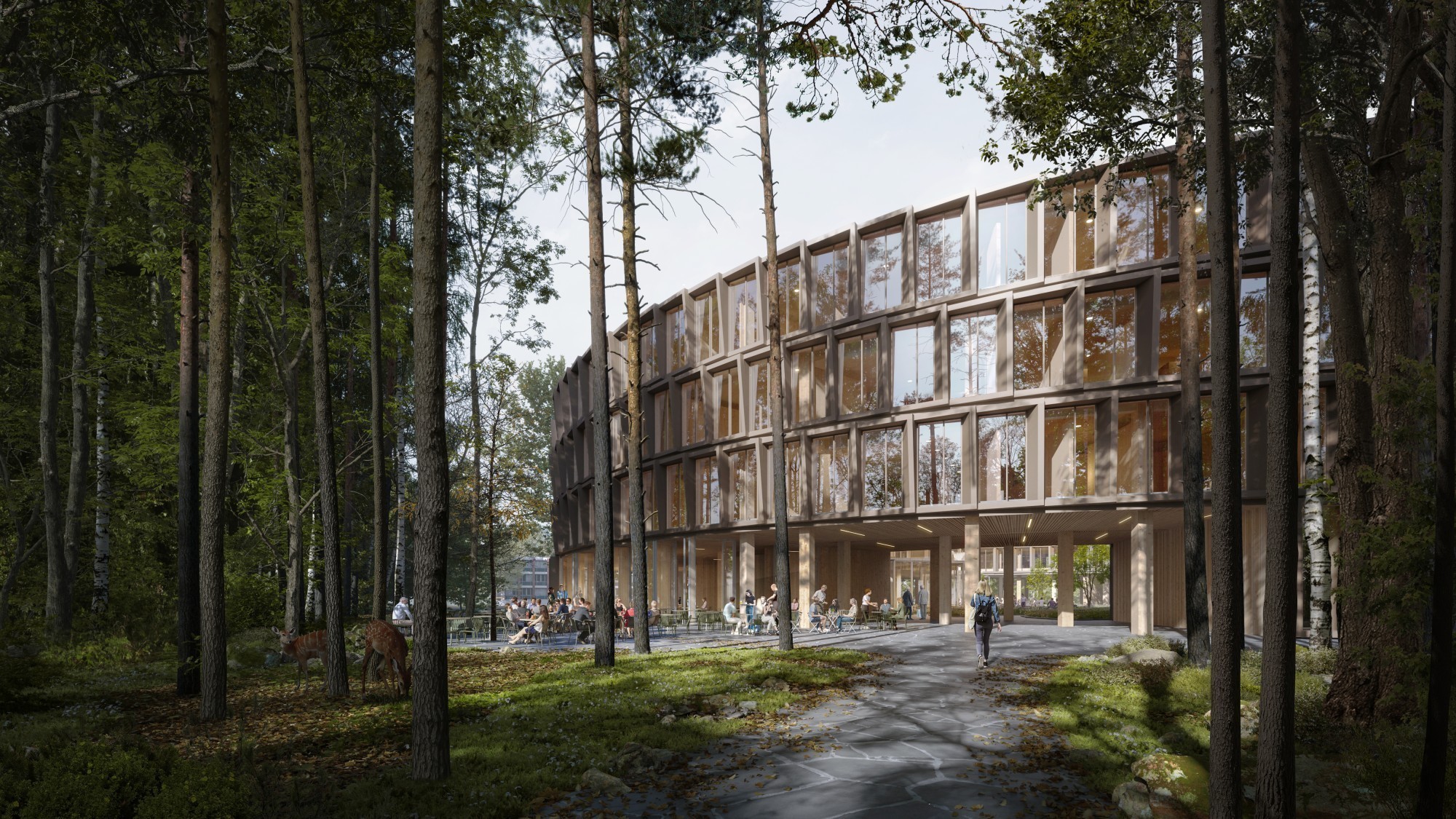 Le futur bâtiment du Cern à Prévessin-Moëns (F) offrira un cadre de travail idyllique au milieu dela verdure à ses futurs employés et collaborateurs.