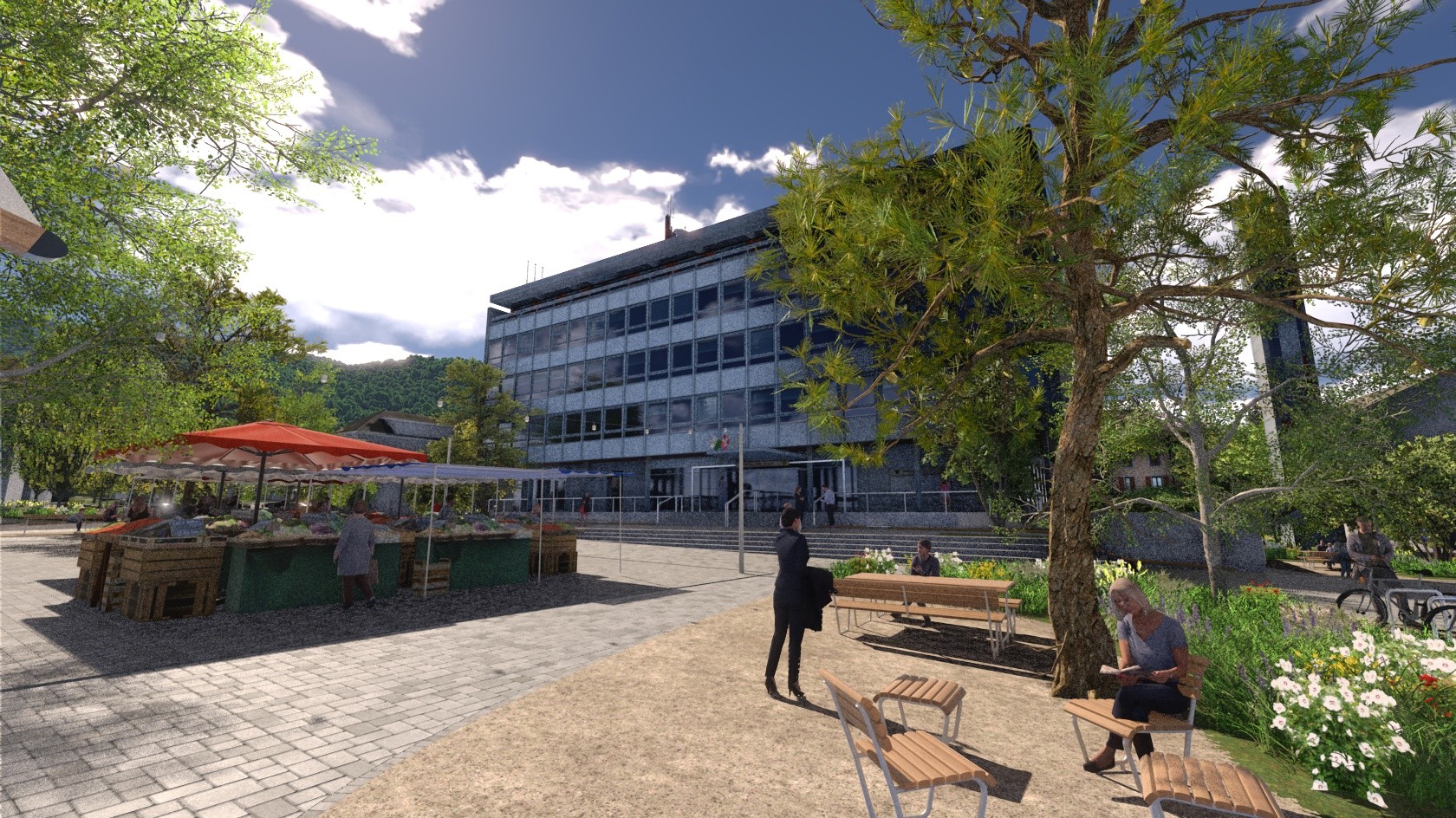 Aigle place Marché 2