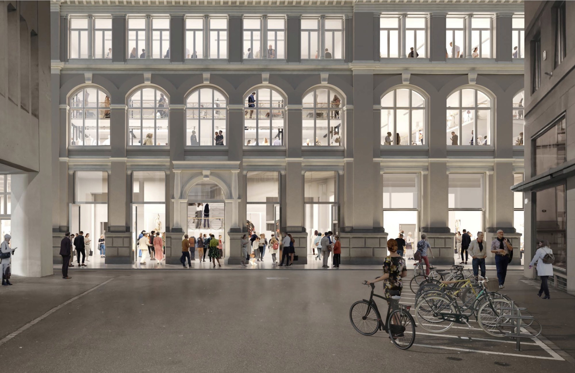 Le projet comprend une rénovation de fond ainsi qu'une restructuration du bâtiment du musée textile de Bâle.