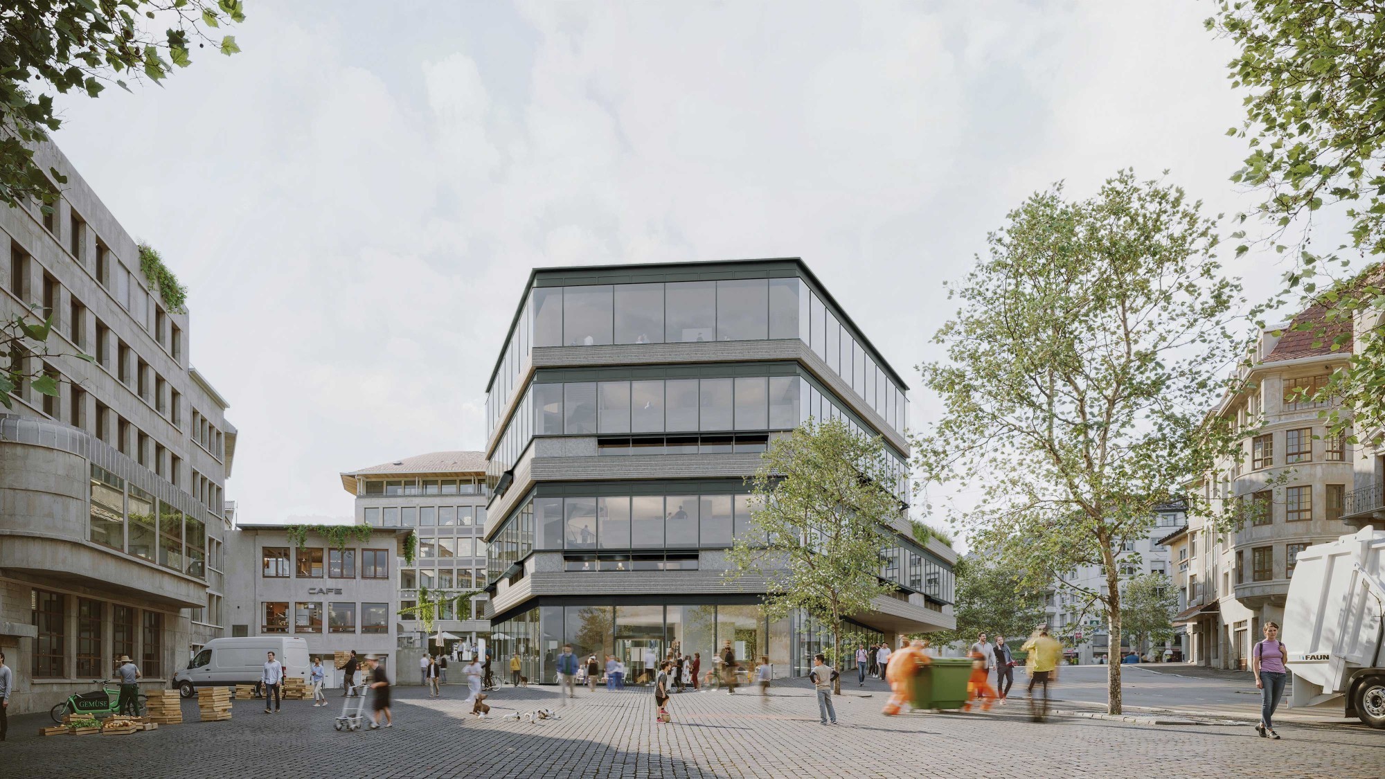 Le canton et la ville de Saint-Gall prévoient de construire une bibliothèque commune sur le site du Blumenmarkt.