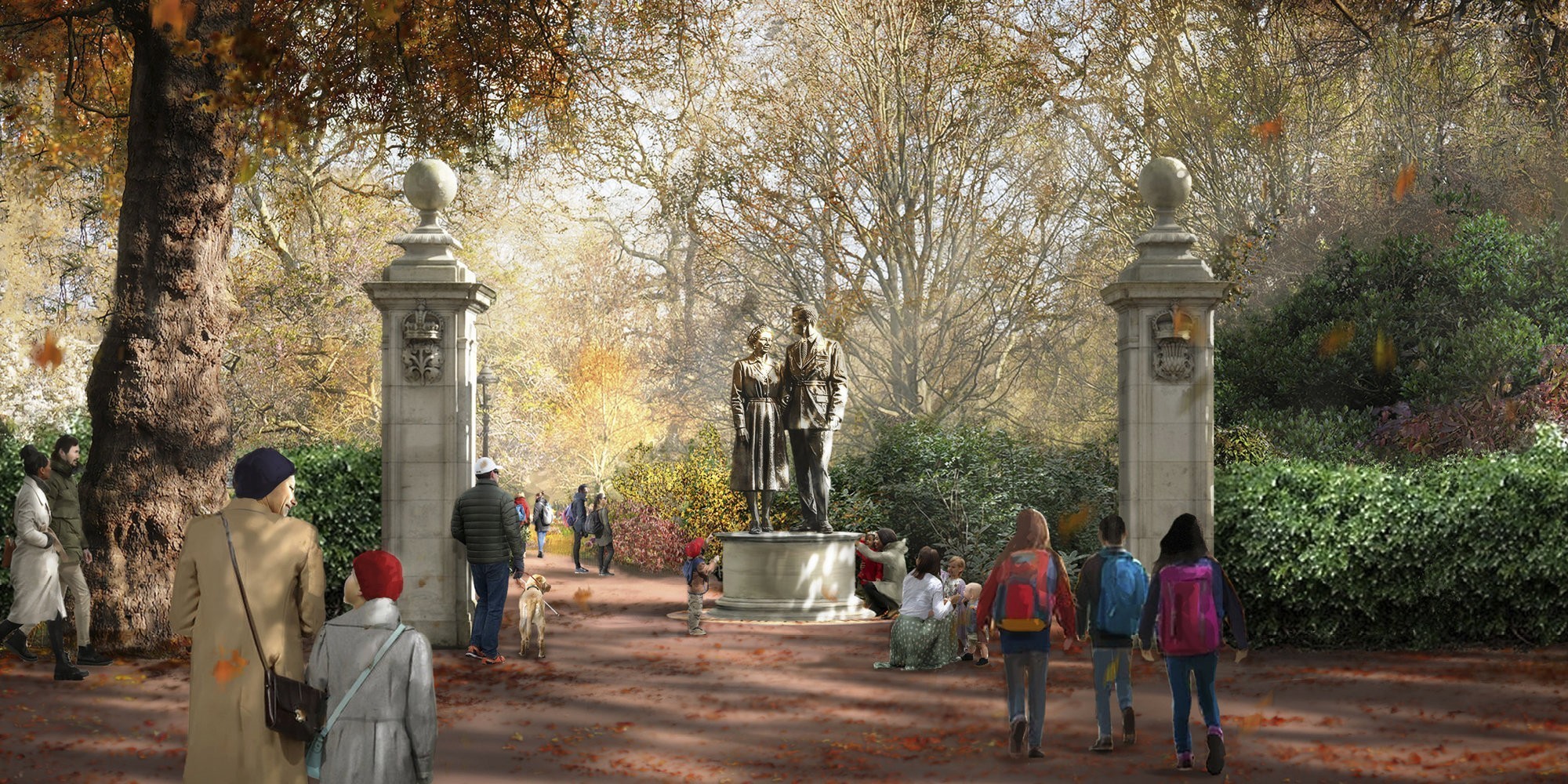 St James's Park sera partiellement réaménagé pour accueillir le mémorial dédié à la reine. Il comprendra notamment des statues de la reine et de son époux, le prince Philip.