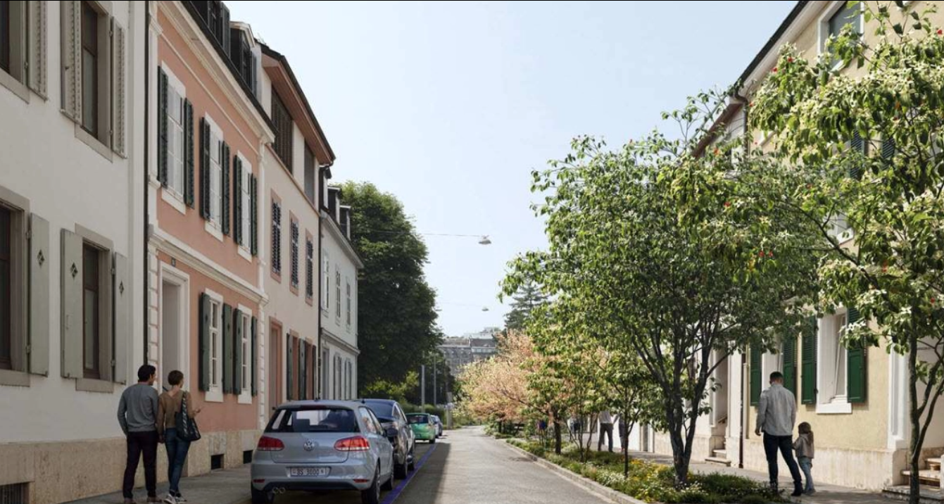 Dans le cadre de son objectif zéro émission, Bâle prévoit d’étendre son chauffage urbain de 60 km d’ici 2037 tout en adaptant l’espace public aux enjeux climatiques par plus de verdure et moins d’asphalte.