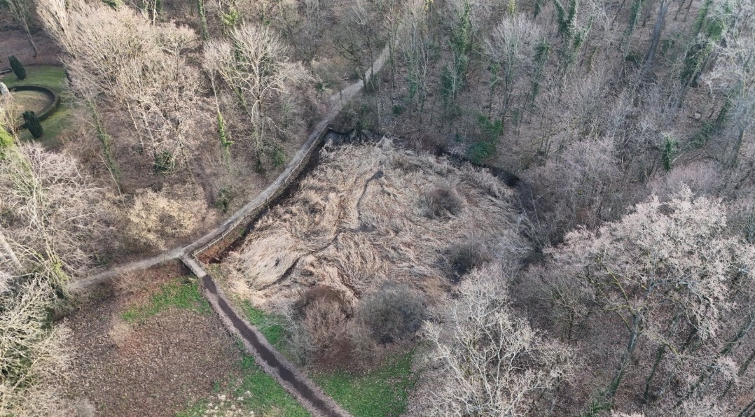 Avant sa renaturation, l'étang du Bourget présentait un état naturel et sauvage.