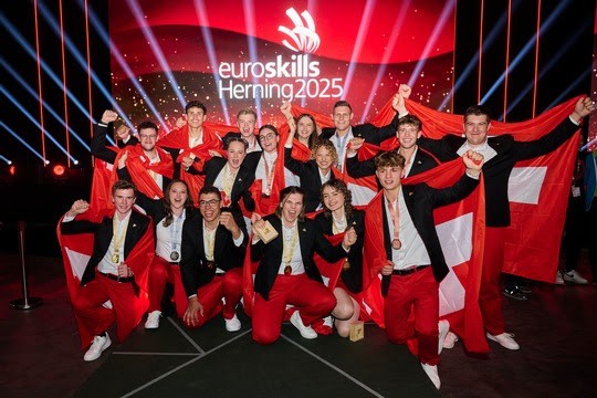 Dans six disciplines, les jeunes Suisses ont dominé la compétition des EuroSkills 2025, décrochant la médaille d’or.