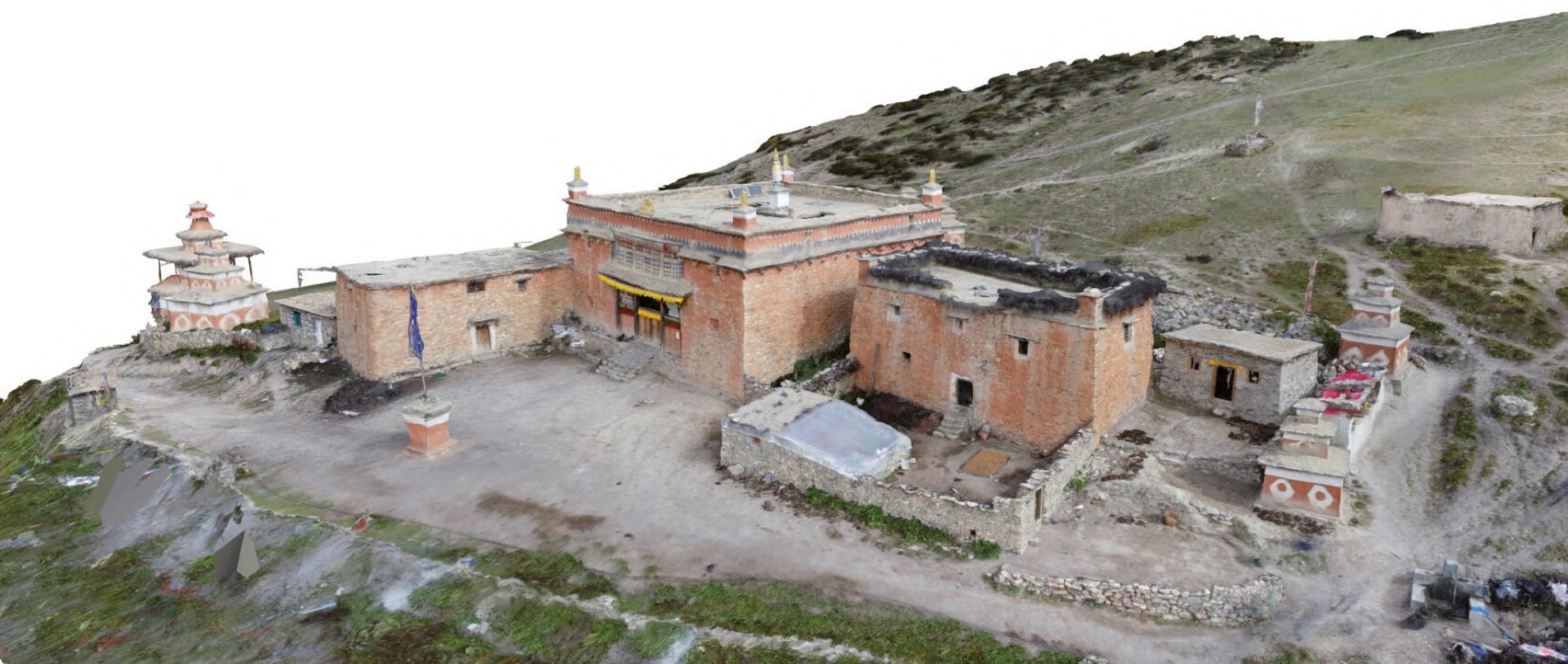 Une maquette de l'ensemble Shey, réalisée à partir de mesures 3D effectuées par l'université technique de Graz.