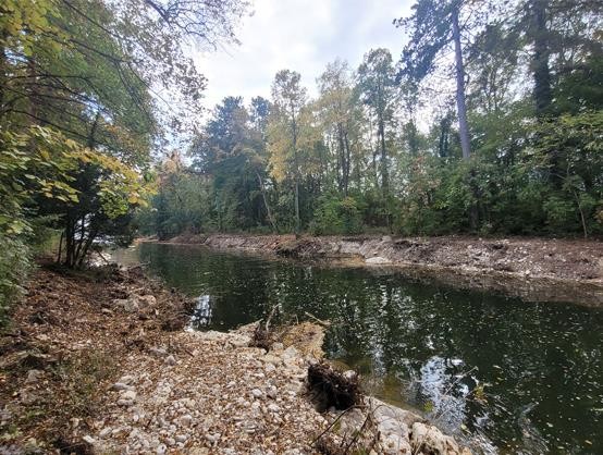 La deuxième phase des travaux de revitalisation de l'embouchure de l'Areuse est terminée.