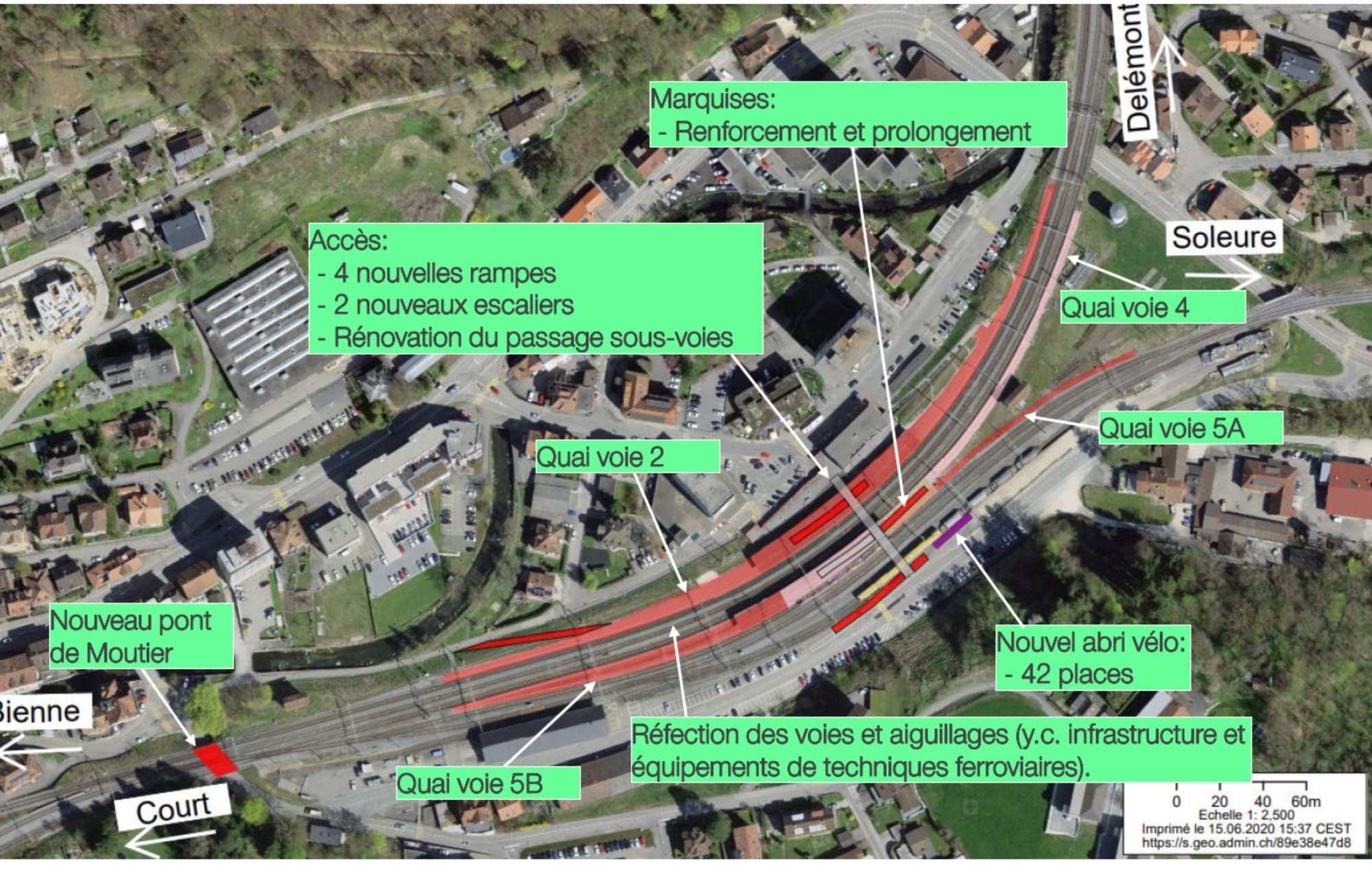 Travaux gare Moutier