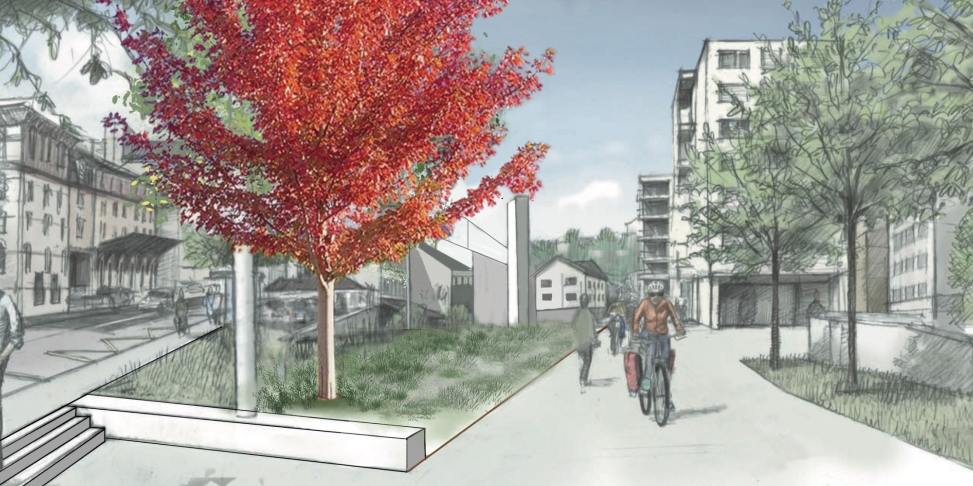 L’objectif du projet est d’accroître le confort et la sécurité des usagers de la mobilité douce tout en facilitant leurs déplacements.