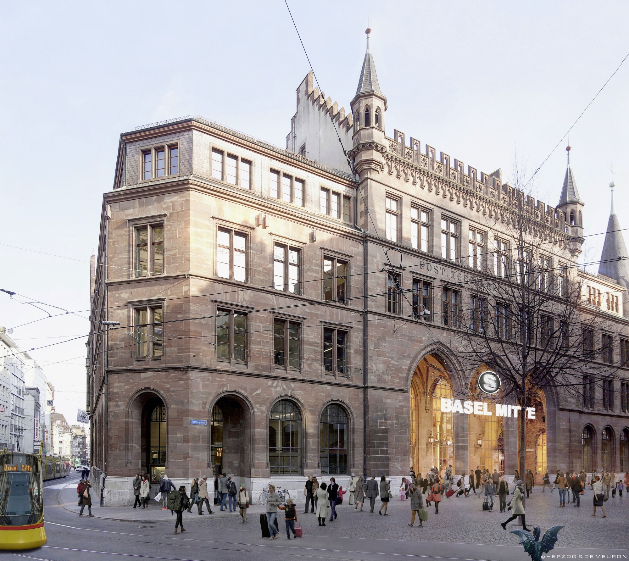 La Poste centrale était un point clé du projet, car elle correspondait à l’emplacement prévu pour la station centrale du Herzstück.