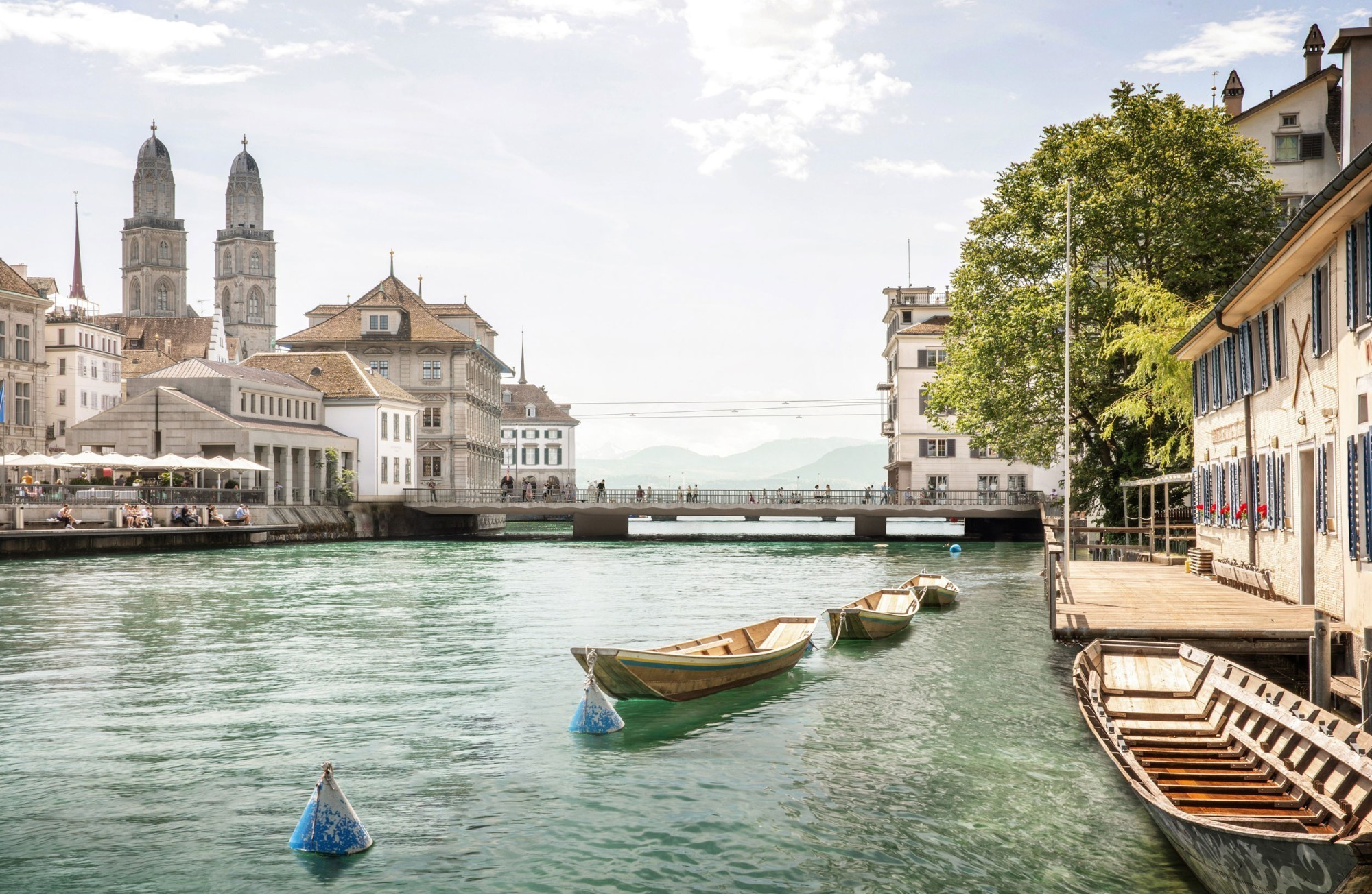Aperçu du futur pont Rathausbrücke, appelé à devenir un nouvel élément marquant du centre de Zurich.